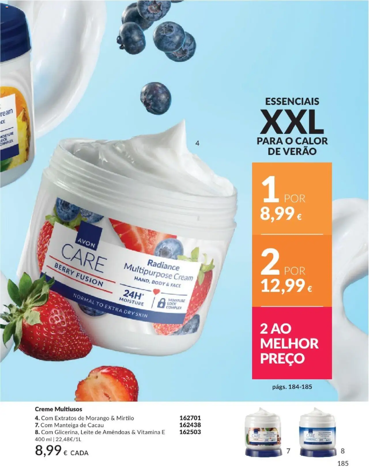 Catálogo Avon Campanha 8 │ válido de 01.08.2025 | Página: 185 | Produtos: Amêndoas, Leite, Manteiga, Creme