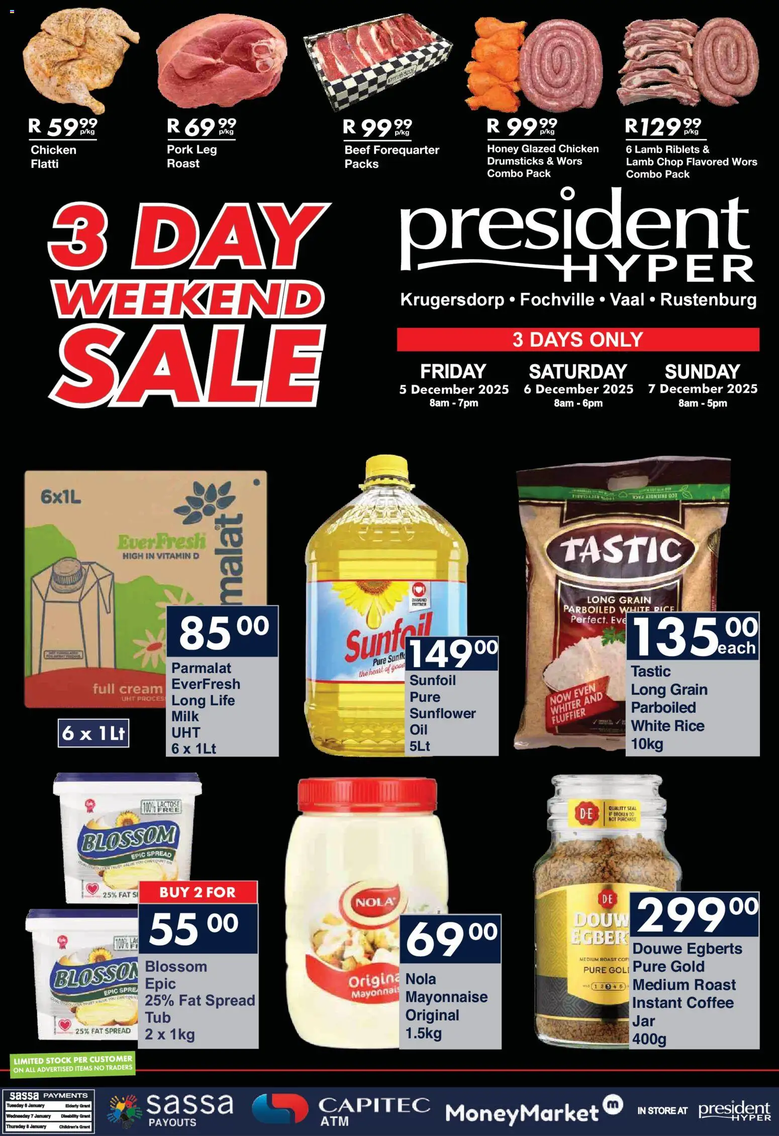 New President Hyper catalogue – valid from 05.12.2025 | Page: 1 | Products: Milk, Coffee, Stock, Fat spread