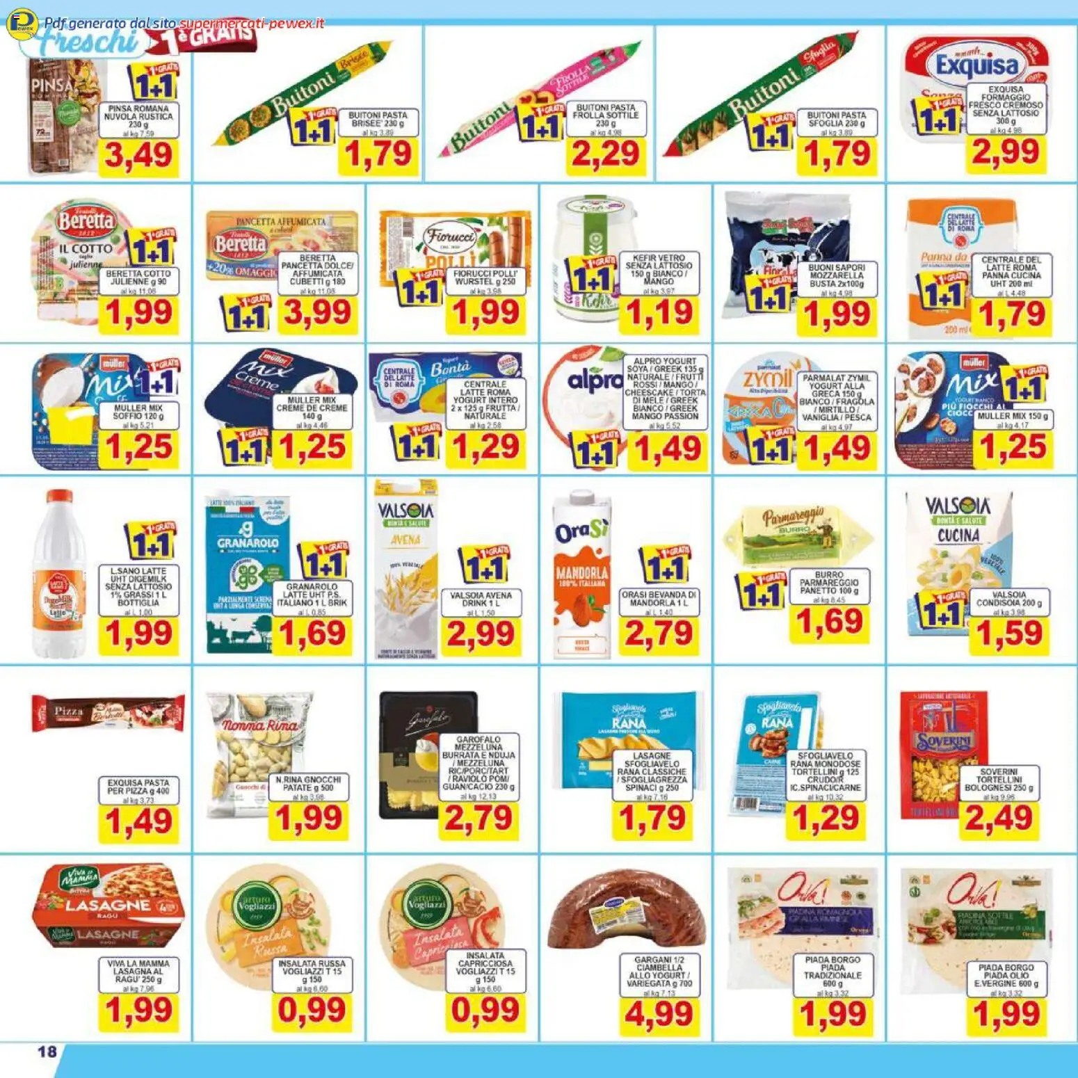 Volantino Pewex del 13.02.2026 | Pagina: 18 | Prodotti: Pancetta, Insalata, Mango, Ragú