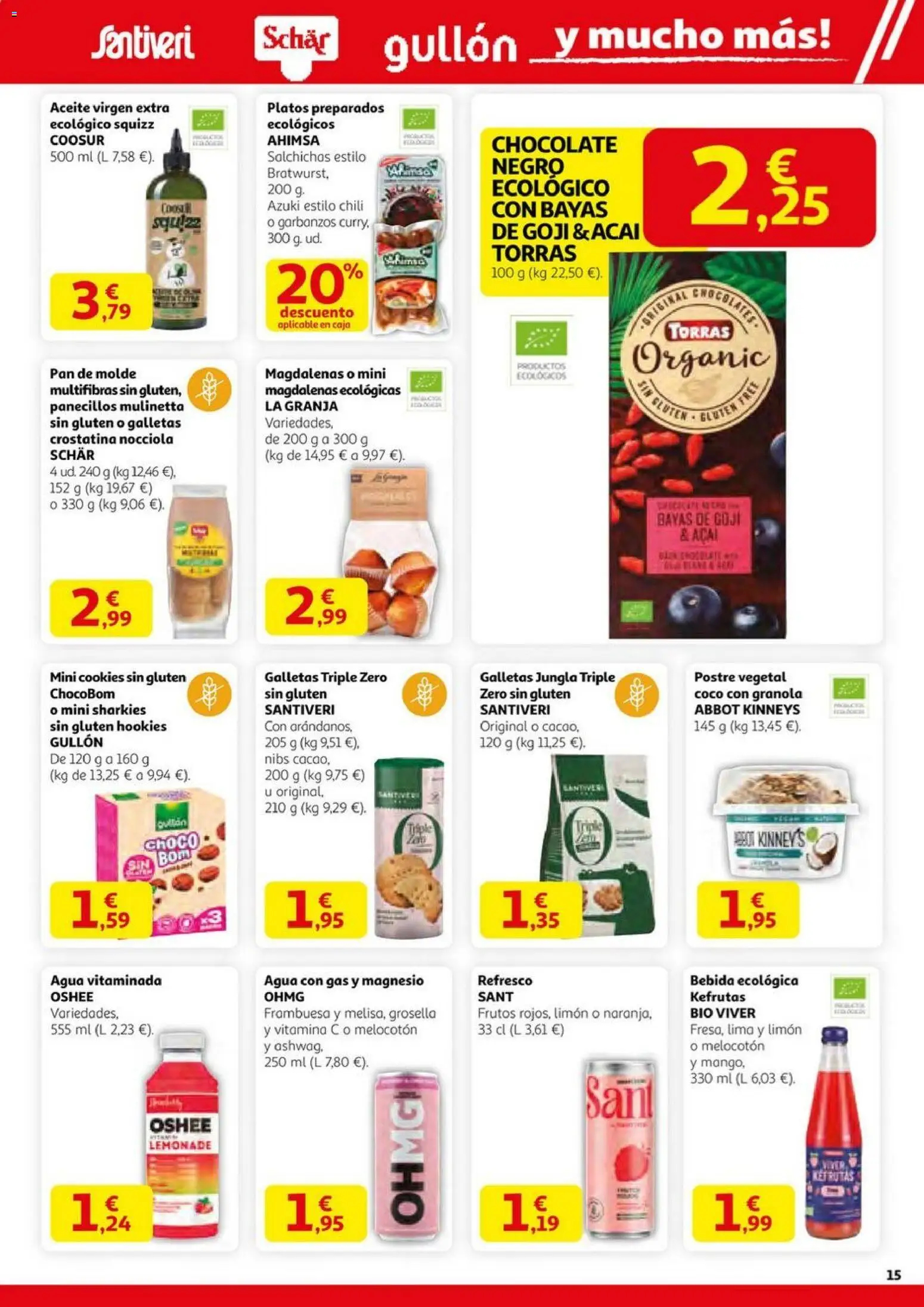 Alcampo - HG Pio XII Unificado  │ válido desde el 23.10.2025 | Página: 15 | Productos: Aceite, Agua con gas, Μετροταινία, Magdalenas