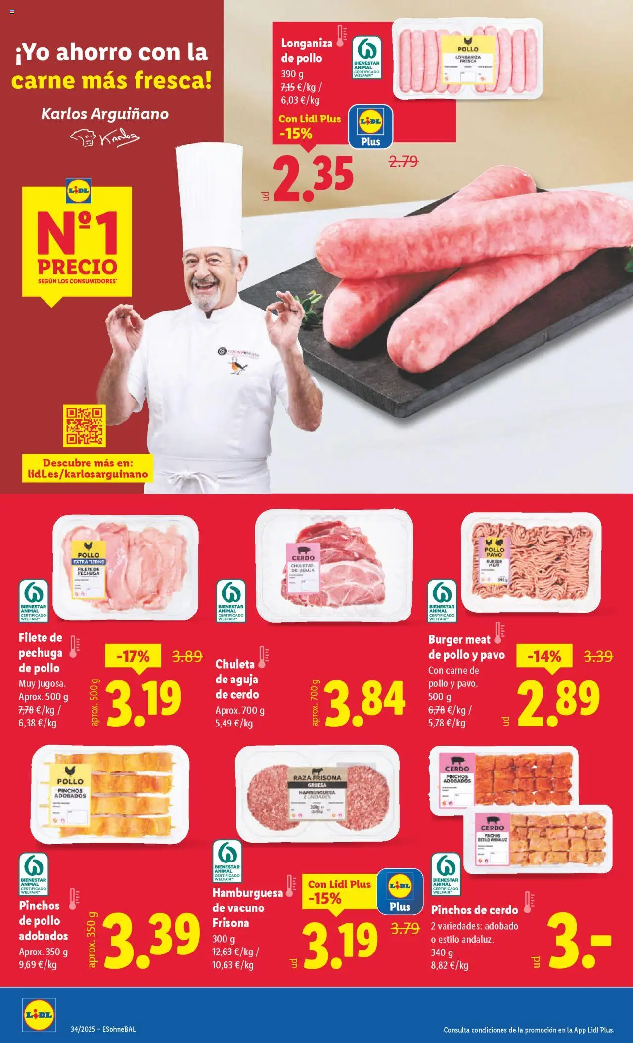Lidl catálogo BCN │ válido desde el 18.08.2025 | Página: 10 | Productos: Carne de pollo, Cerdo, Longaniza, Σοκολατούχο γάλα