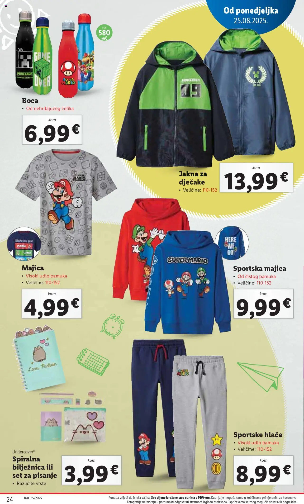 Lidl katalog | vrijedi od 25.08.2025 | Stranica: 24 | Proizvodi: Jakna, Hlače, Notebook, Bilježnica