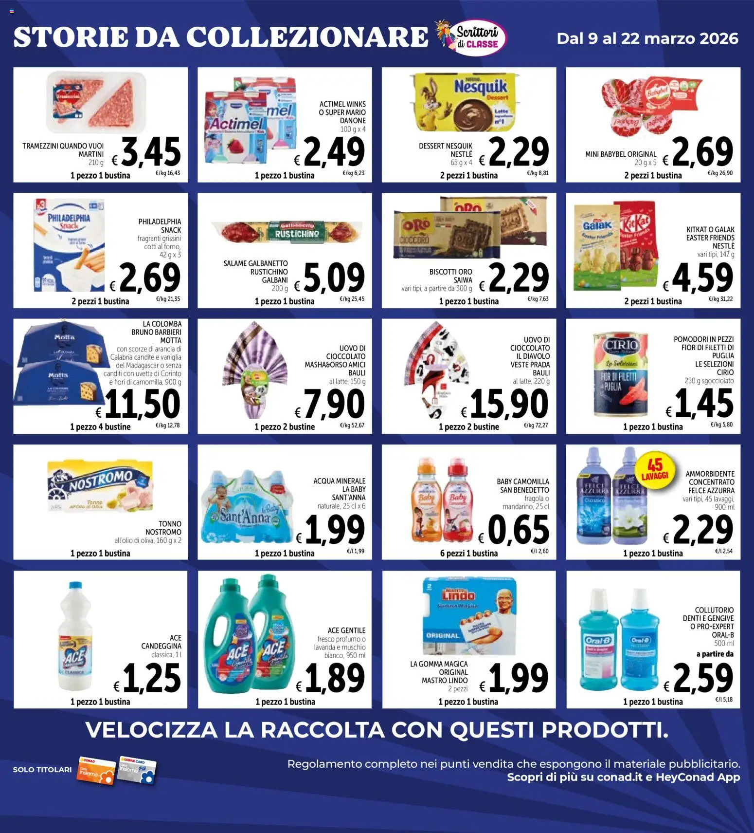 Volantino Spazio Conad del 13.03.2026 | Pagina: 34 | Prodotti: Ammorbidente, Lavanda, Acqua minerale, Profumo
