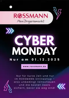 Rossmann - Cyber Monday - Ankündigung ab 30.11.2025 gültig