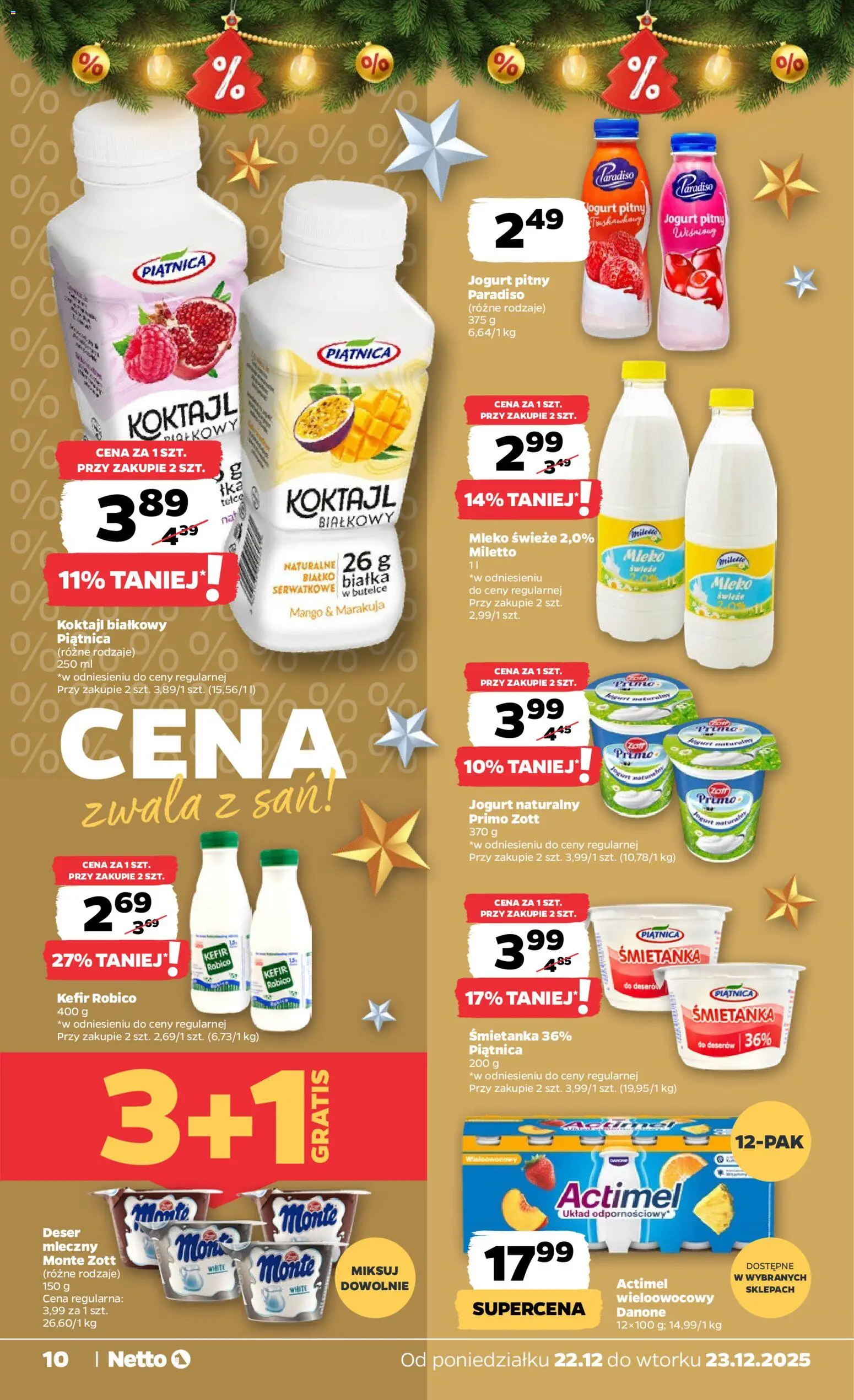 Netto gazetka - Spożywcza od 22.12.2025 | Strona: 10 | Produkty: Mango, Jogurt pitny, Mleko, Jogurt