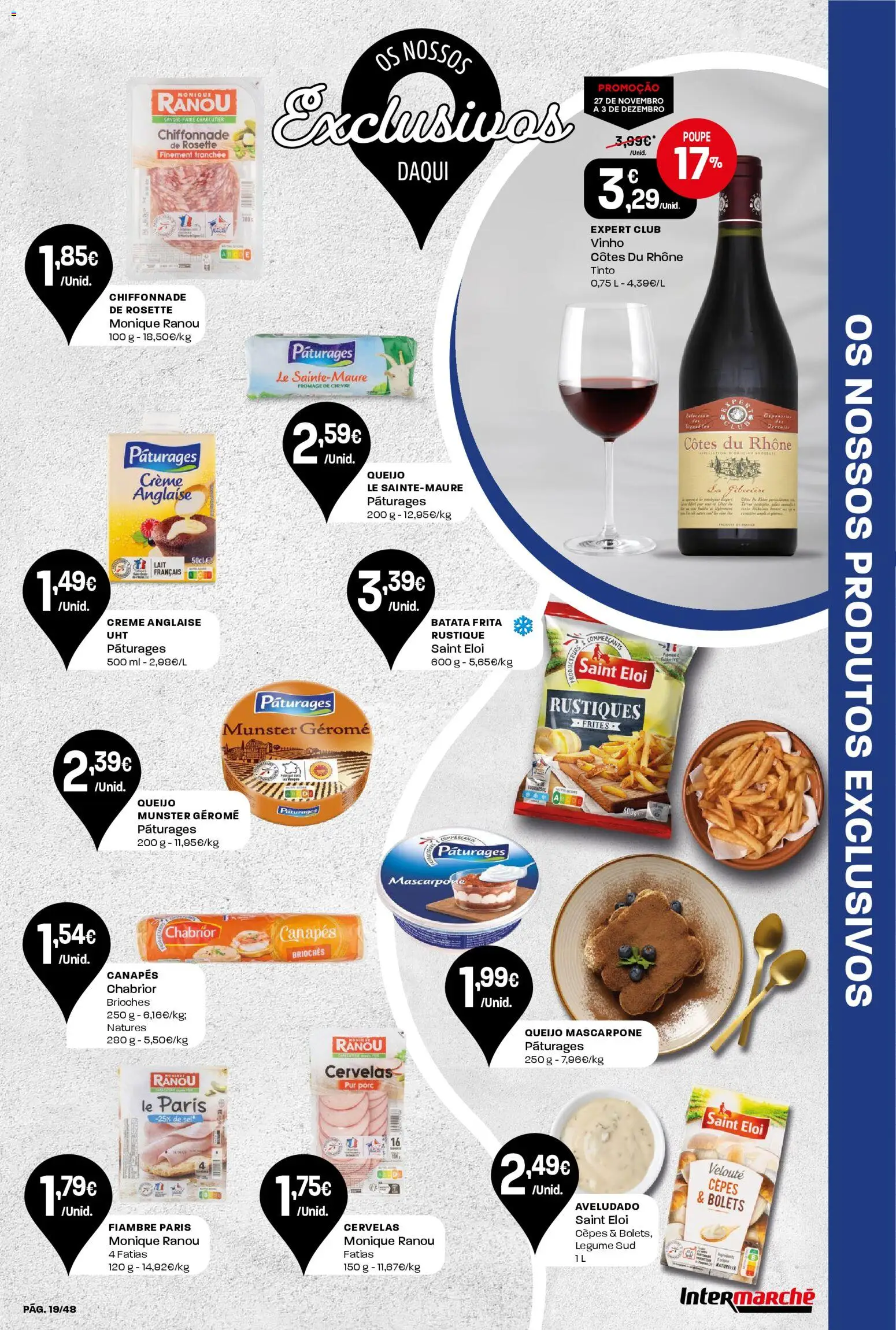 Intermarché - Black Friday │ válido de 27.11.2025 | Página: 19 | Produtos: Batata, Vinho, Creme, Mascarpone