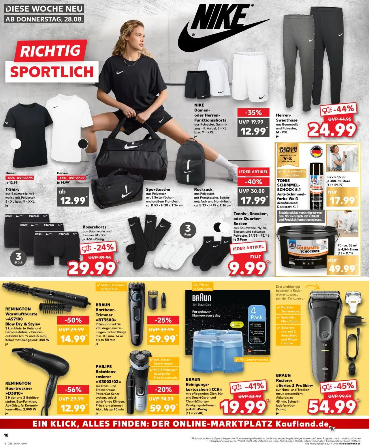 Kaufland Prospekt 	 - gültig ab dem 28.08.2025 | Seite: 18 | Produkte: Philips, Sweathose, Rasierer, T-Shirt