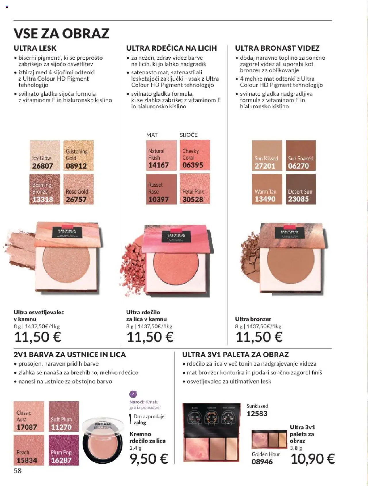 Avon katalog │ velja od 31.07.2025 | Stran: 58 | Izdelki: Rdečilo za lica, Bronzer, Barva