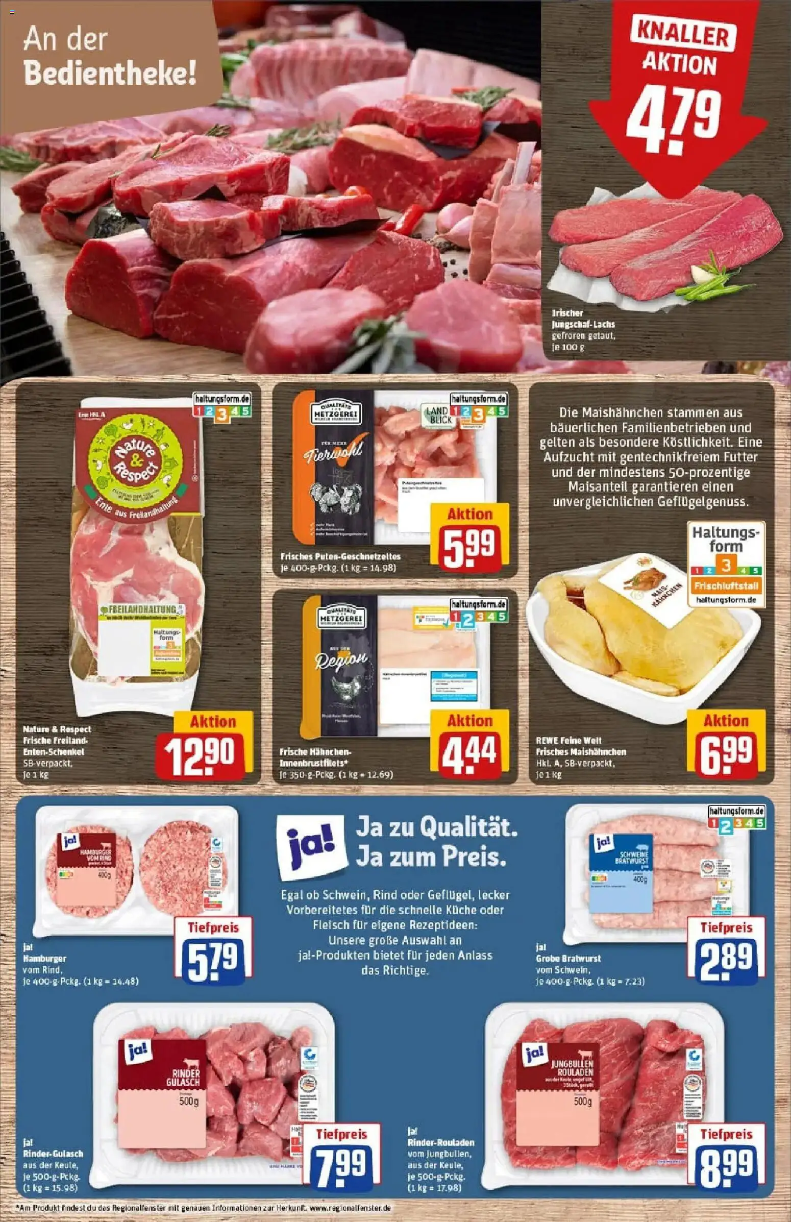 Rewe prospekt Herne	 – gültig ab 10.11.2025 | Seite: 8 | Produkte: Hahnchen, Lachs, Gulasch, Fleisch