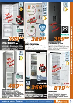 Bela plus katalog akcije – veljaven od 17.11.2025 | Stran: 5 | Izdelki: Zamrzovalnik, Klima, Omara, Polica