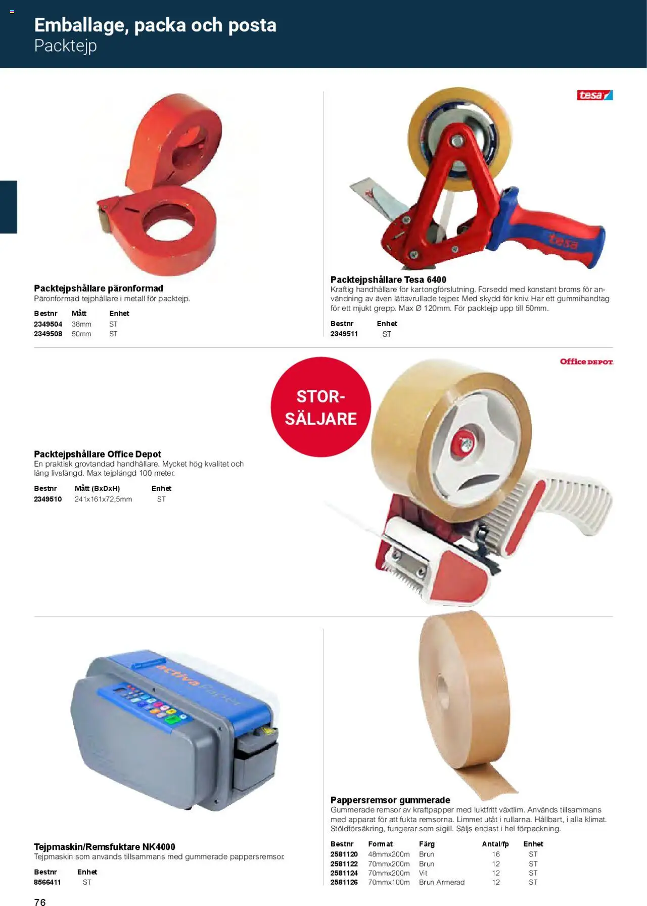 Office Depot reklamblad aktuell från 01.02.2025 | Sida: 78 | Produkter: Packtejp