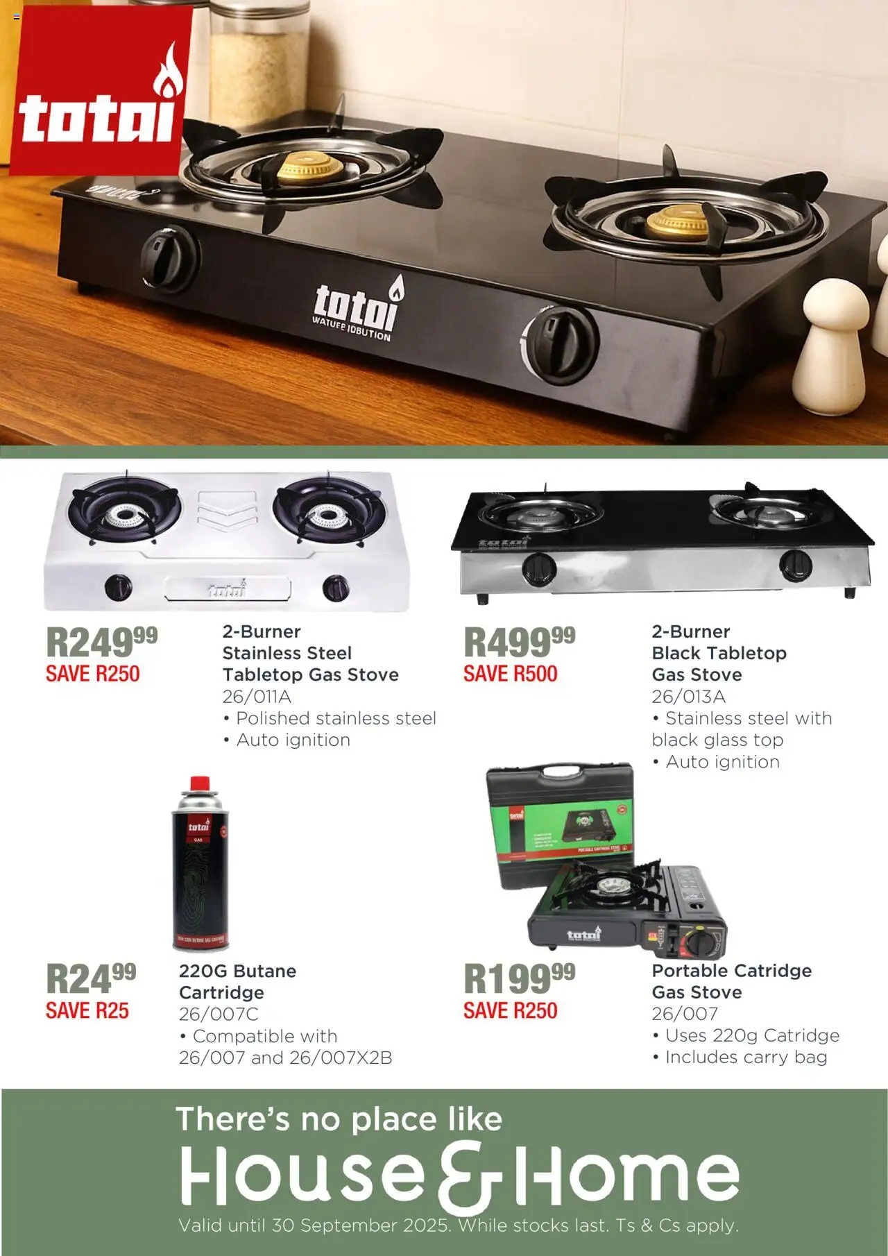 New House and Home catalogue – valid from 25.08.2025 | Page: 1 | Products: Bag, Stove, Gas stove