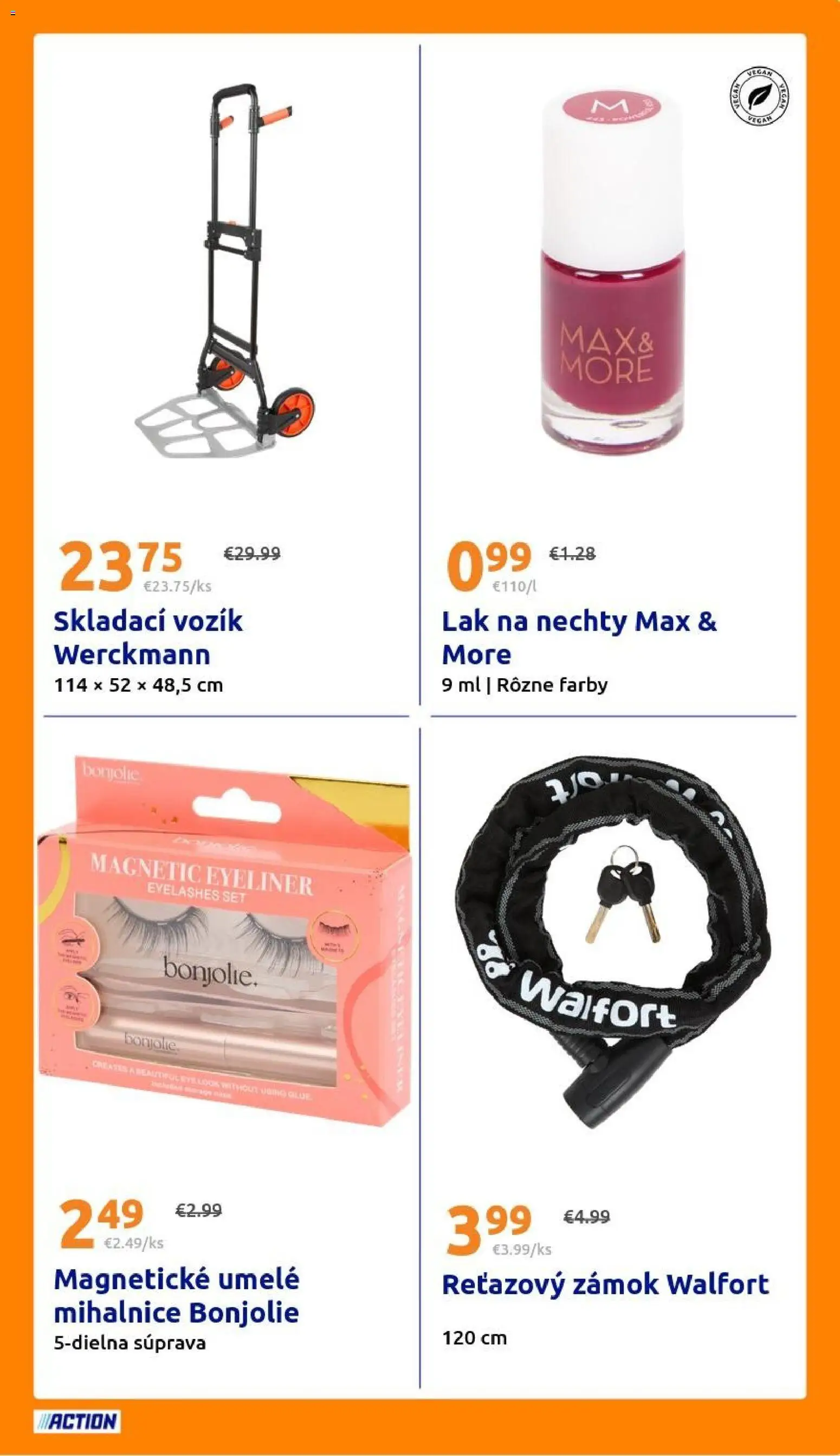 Nové Action akcie – leták je platný od 05.11.2025 | Strana: 27 | Produkty: Umelé mihalnice, Lak na nechty