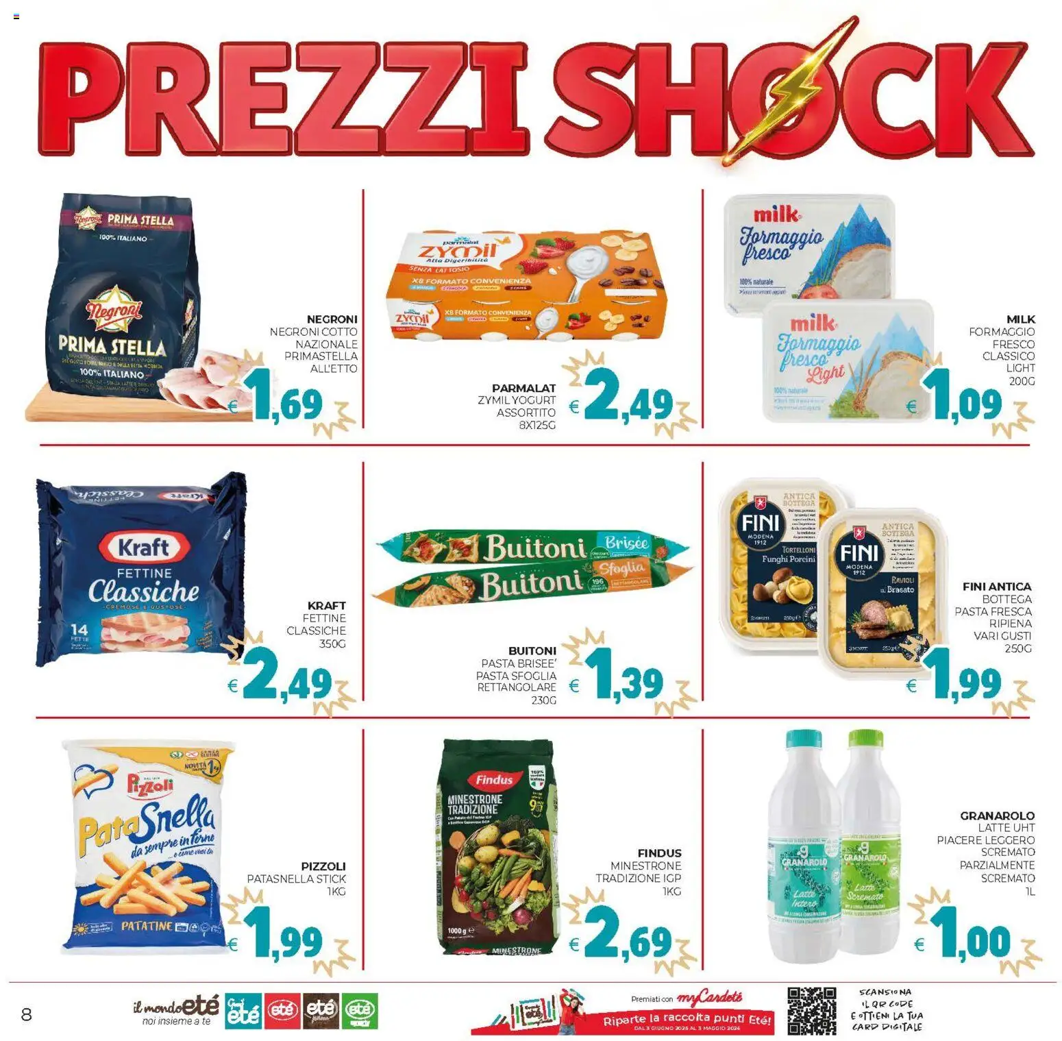 Volantino Eté del 02.12.2025 | Pagina: 8 | Prodotti: Minestrone, Pasta sfoglia, Latte, Tortelloni