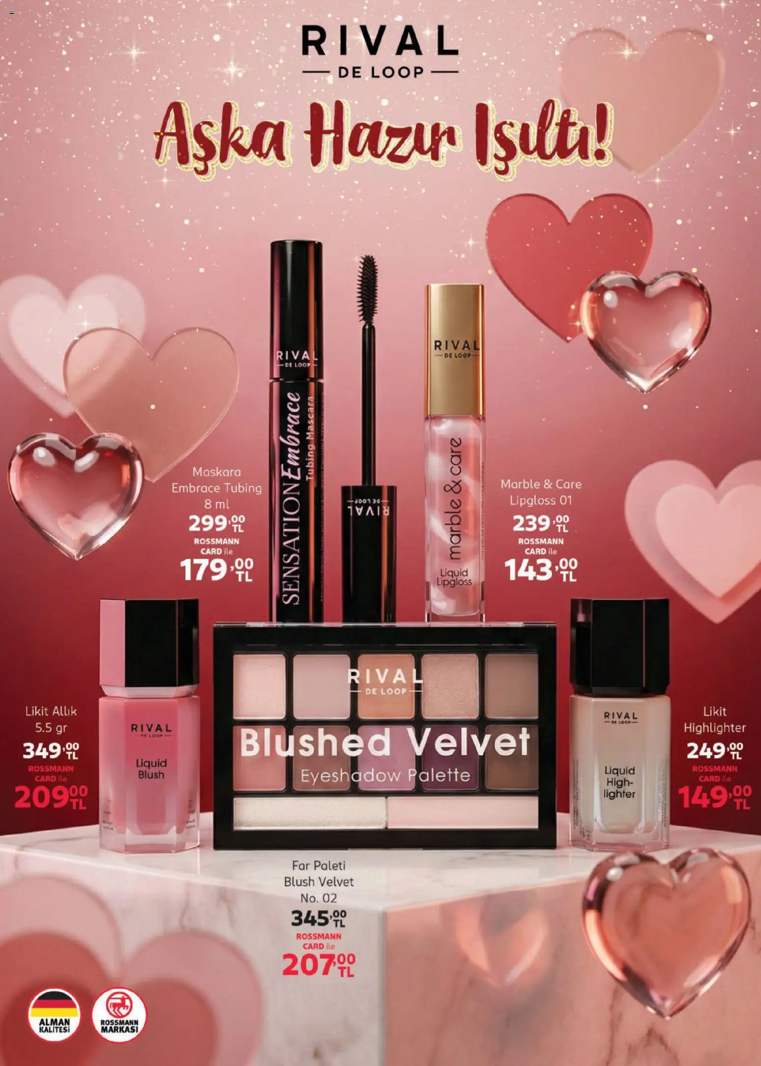 Rossmann aktüel ürünler kataloğu yayımlandı! Bu hafta 02 Şubat 2026 - 01 Mart 2026 günü Rossmann indirimli ürünleri