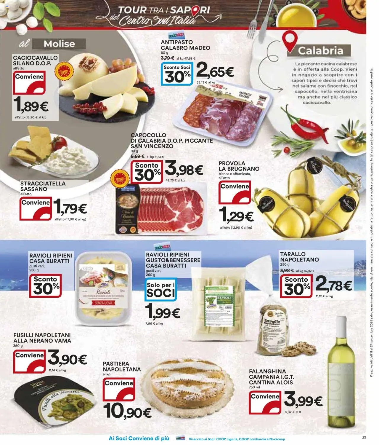 Volantino Ipercoop del 11.09.2025 | Pagina: 23 | Prodotti: Uova, Salame, Fusilli, Provola
