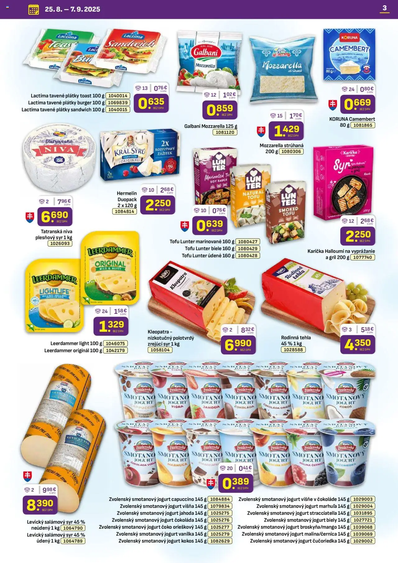 Libex leták │ platný od 25.08.2025 | Strana: 3 | Produkty: Gril, Jogurt, Čokoláda