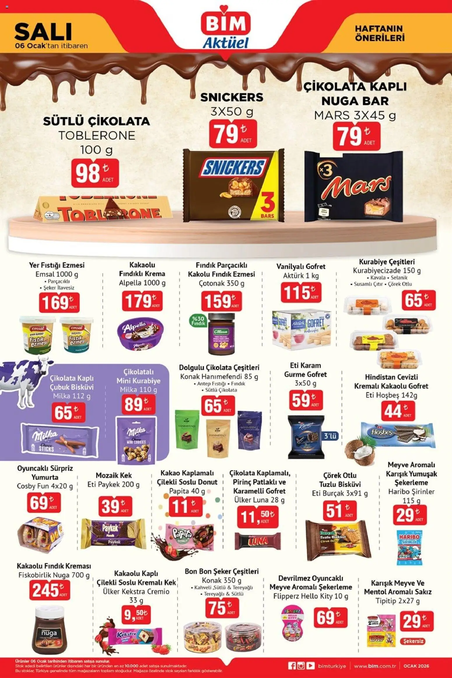 BİM Katalog - 06.01.2025 tarihinden itibaren geçerlidir | Sayfa: 2 | Ürünler: Fıstık, Yumurta, Krema, Meyve