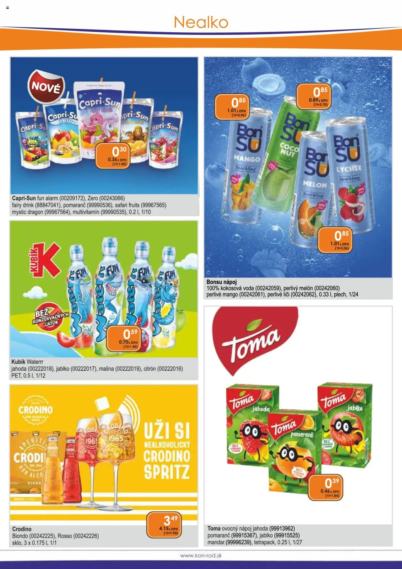 KON - RAD leták │ platný od 01.09.2025 | Strana: 23 | Produkty: Liči, Voda, Mango, Melón