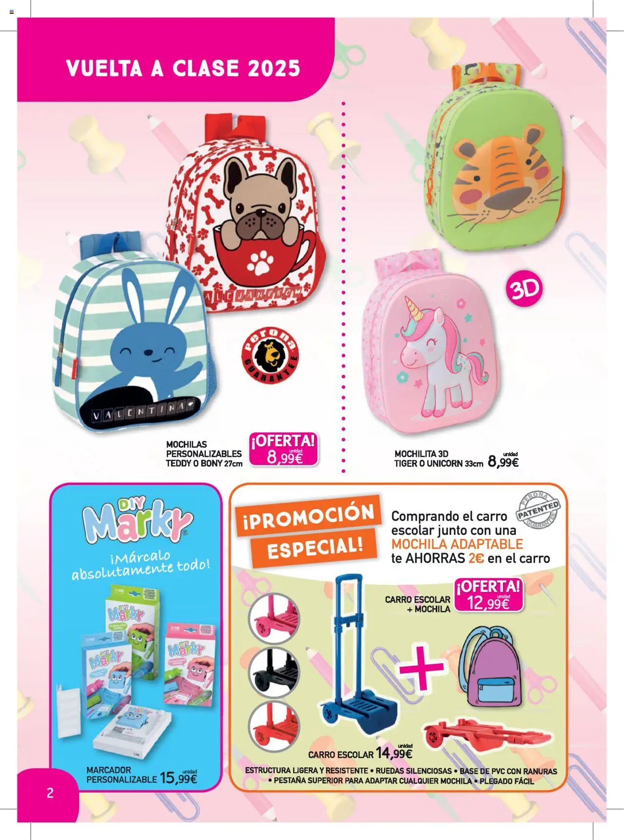 Toy Planet catálogo Vuelta al Cole │ válido desde el 06.08.2025 | Página: 2 | Productos: Mochila, Té