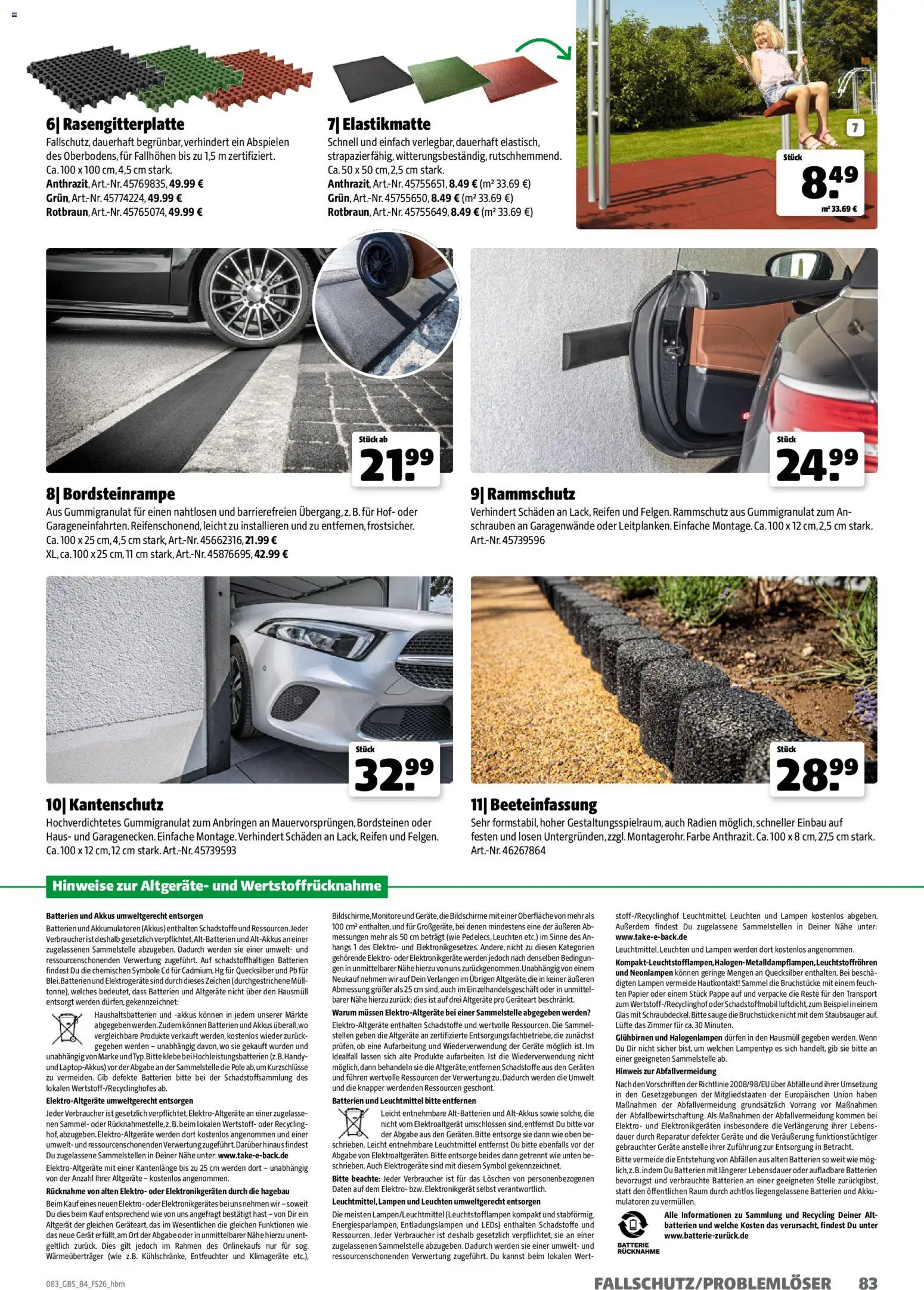 Hagebau Gartenbaustoffsortiment – gültig ab 02.03.2026 | Seite: 83 | Produkte: Staubsauger, Batterien, Batterie