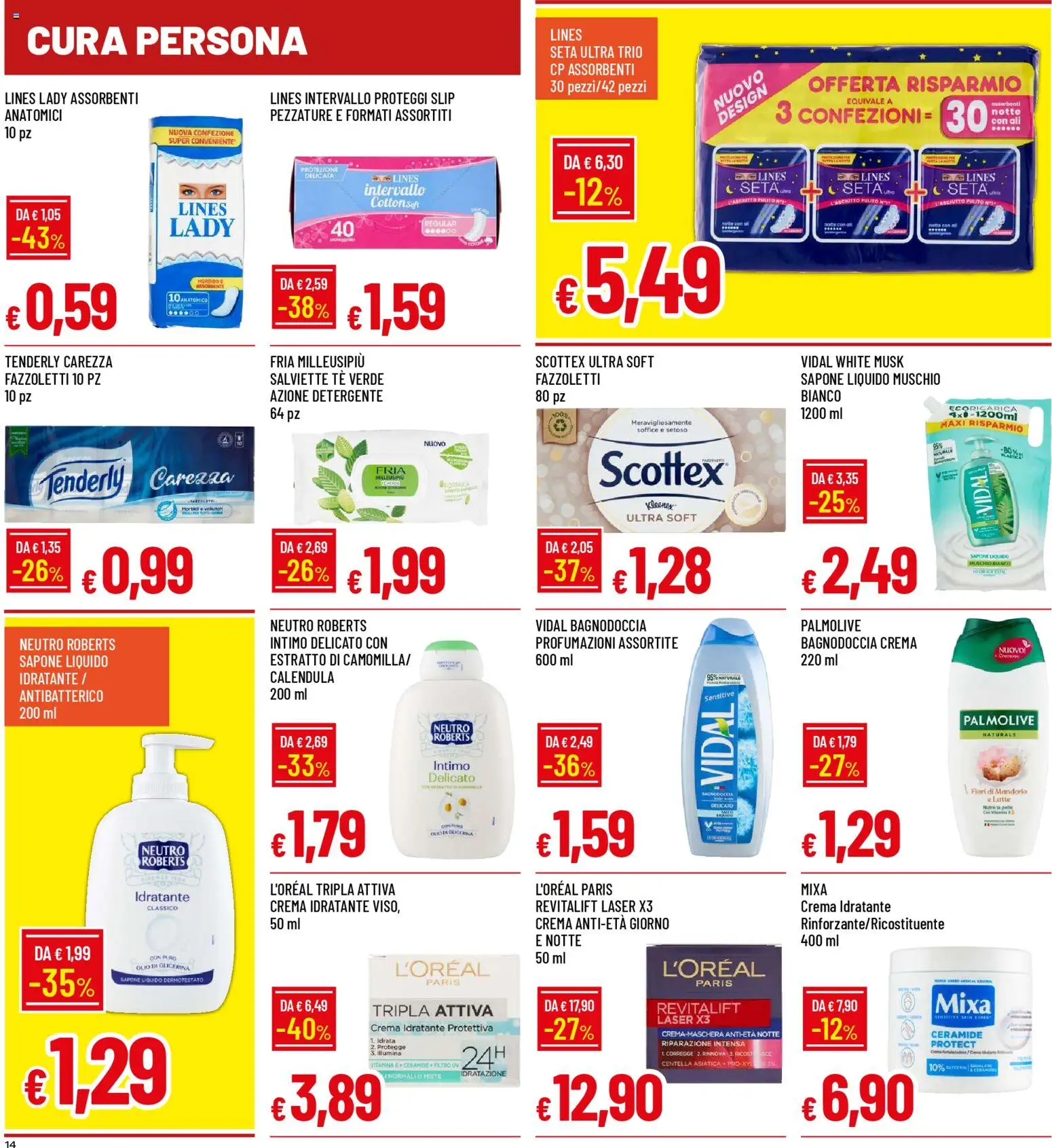 Volantino Galassia del 29.12.2025 | Pagina: 14 | Prodotti: Sapone, Fazzoletti, Intimo, Slip