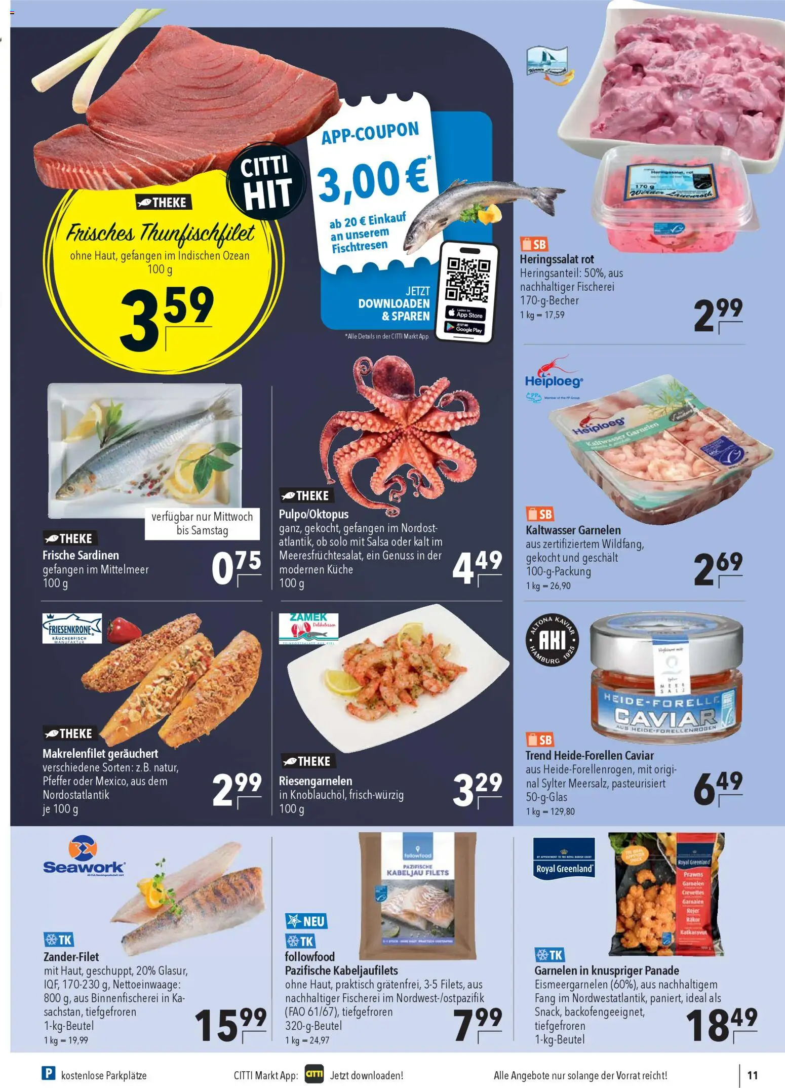 CITTI Markt Prospekt 	 – gültig ab 15.04.2026 | Seite: 11 | Produkte: Theke, Küche, Garnelen, Pfeffer