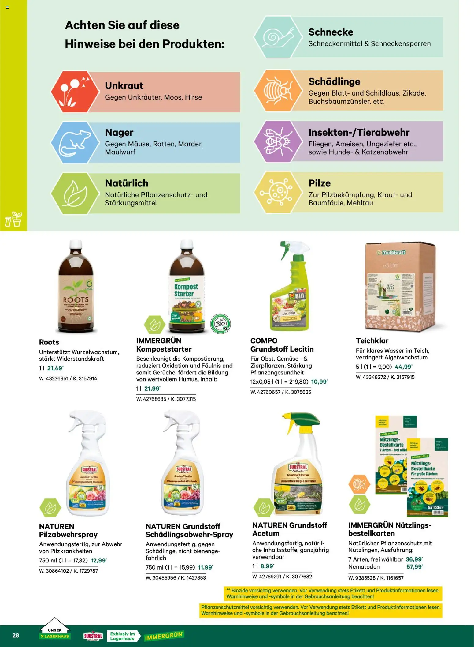 Lagerhaus  Garten und Freizeit Katalog 2026 gültig ab 22.02.2026 | Seite: 28 | Produkte: Wasser, Gemüse, Kraut