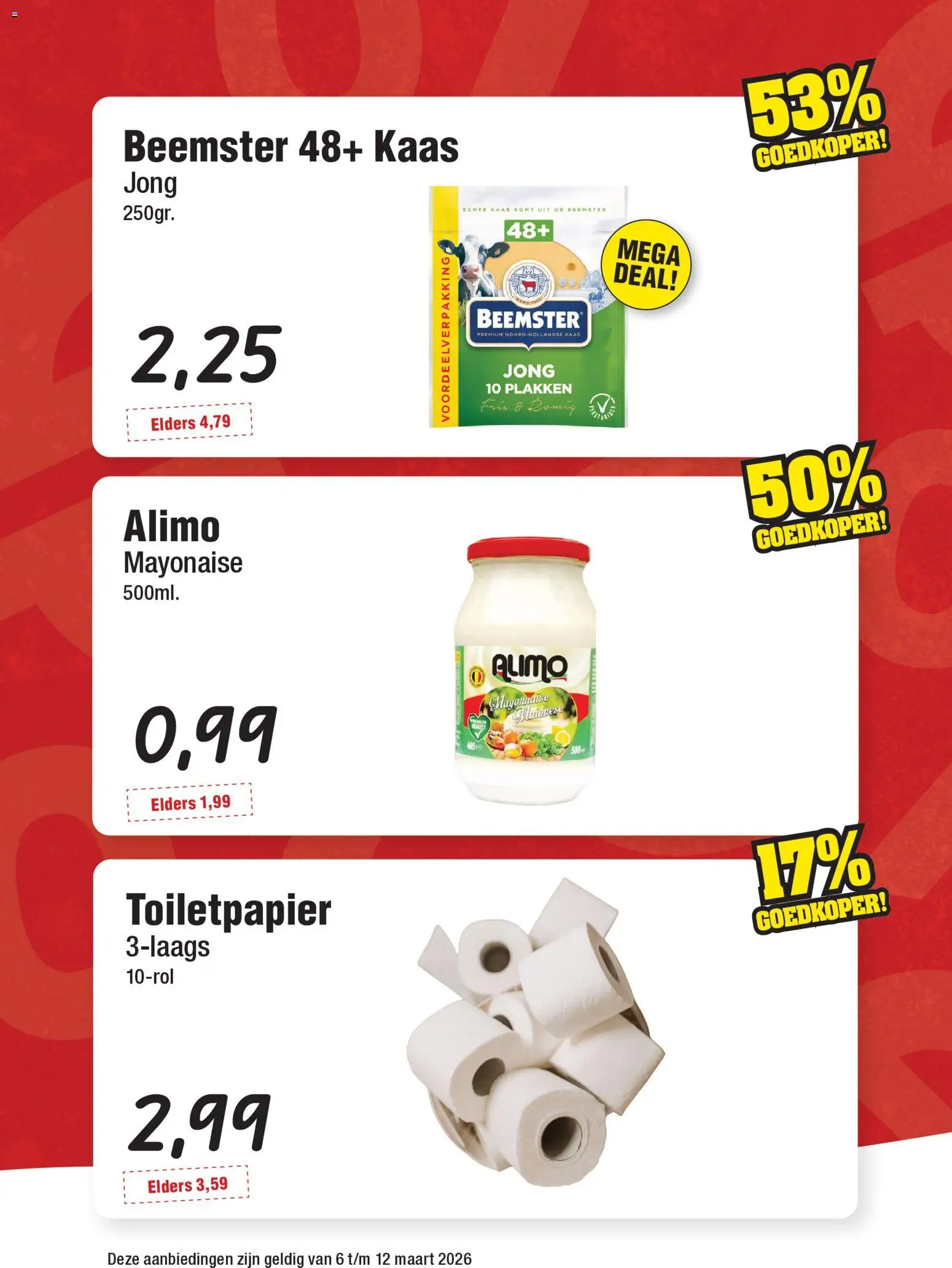 {H1} | Pagina: 6 | Producten: Kaas, Toiletpapier