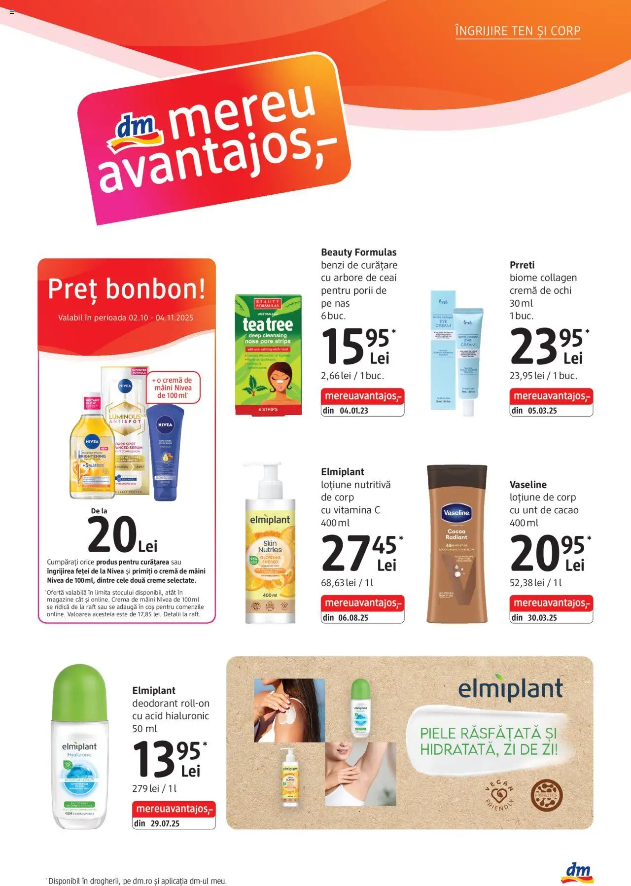 Noul catalog DM drogeriemarkt – valabil de la 02.10.2025 | Pagină: 15 | Produse: Raft, Unt, Ceai, Cacao