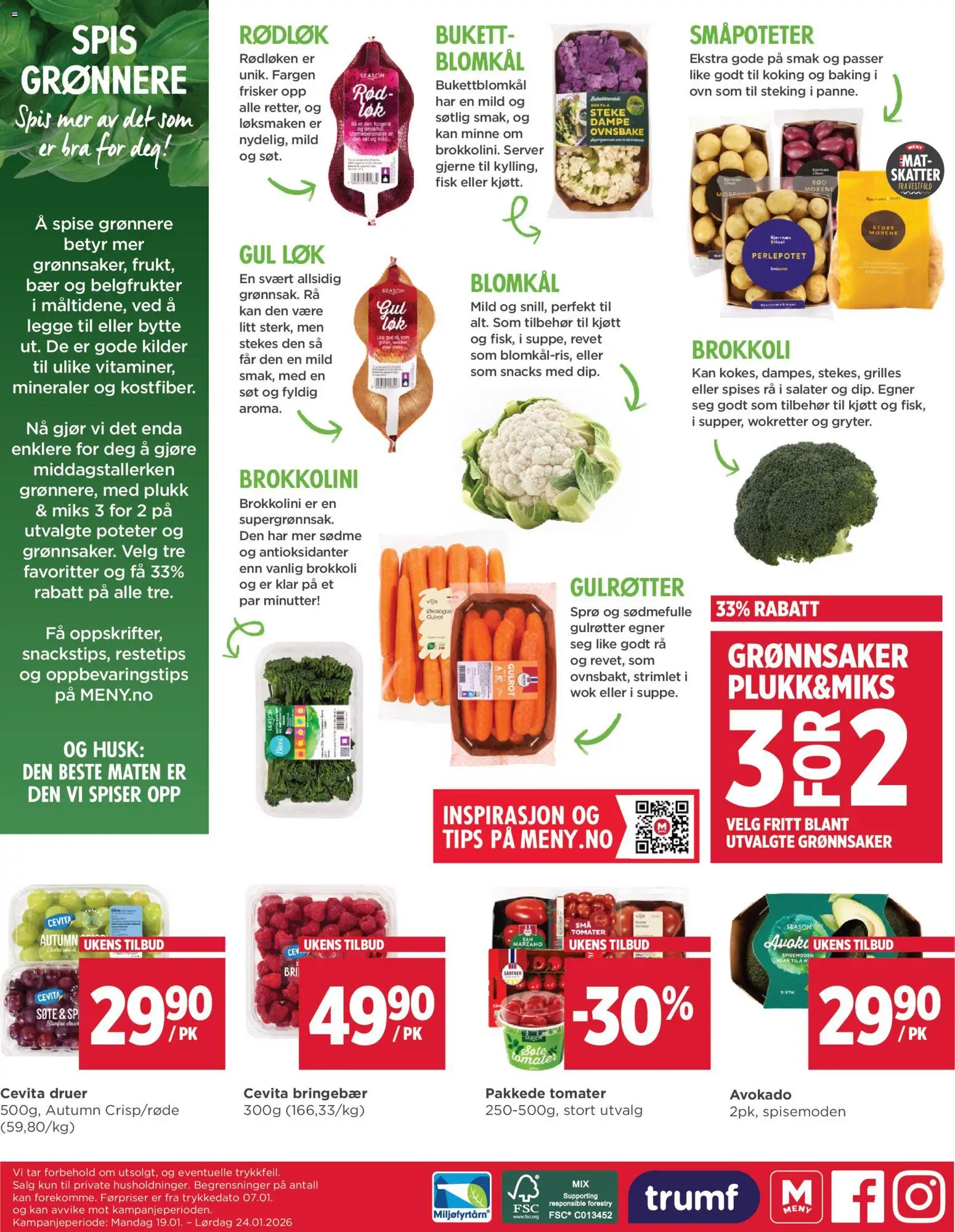 {H1} | Side: 4 | Produkter: Tomater, Druer, Brokkoli, Blomkål