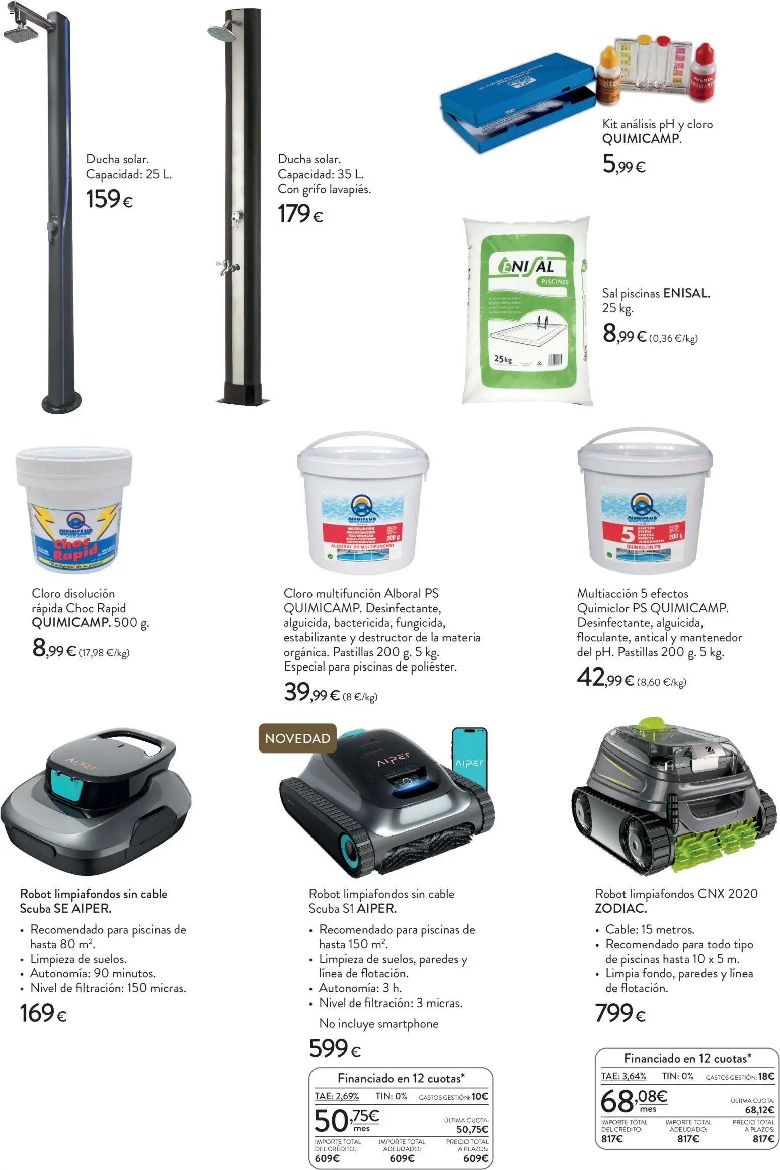 Hipercor Terraza y jardín │ válido desde el 16.03.2026 | Página: 17 | Productos: Smartphone, Cable, Robot, Ducha