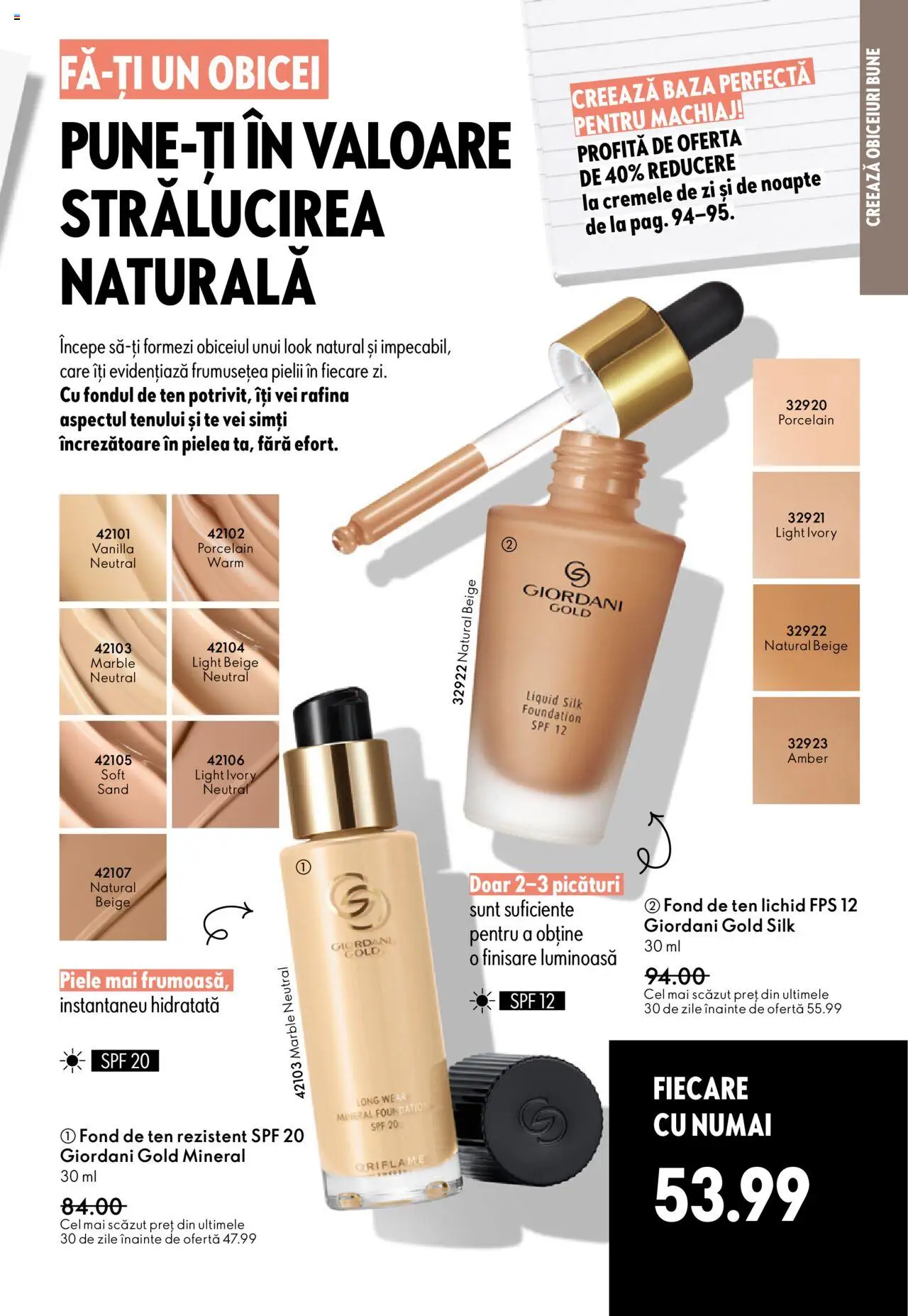 Noul catalog Oriflame – valabil de la 01.10.2025 | Pagină: 25 | Produse: Fond de ten, Machiaj