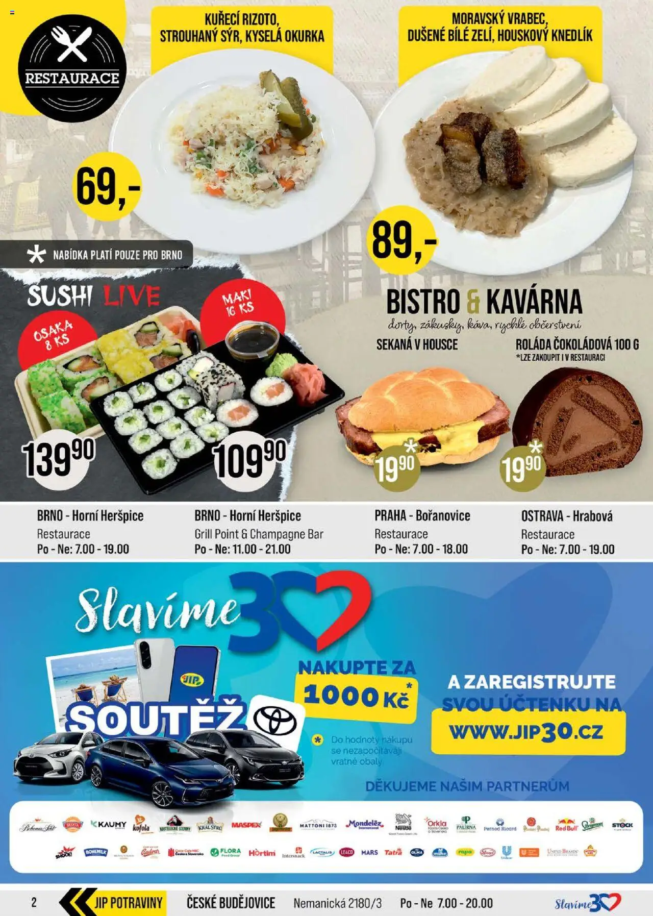 Jip leták - Cash & Carry od 10.09.2025 | Strana: 2 | Produkty: Sekaná, Uzeniny, Sushi, Okurka