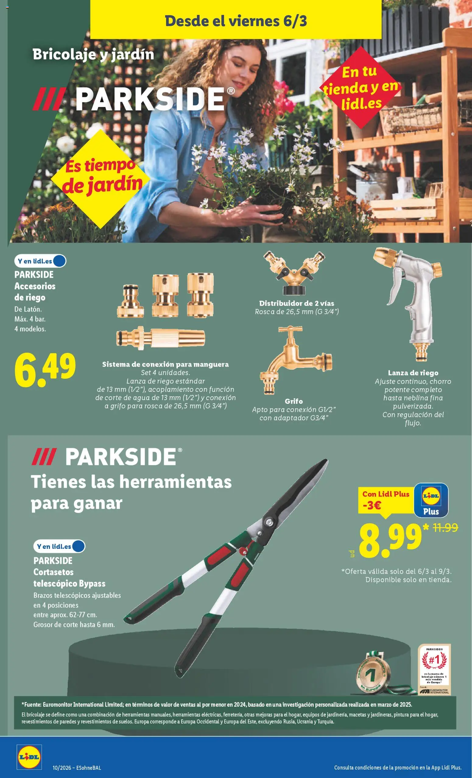 Lidl folleto de bazar │ válido desde el 02.03.2026 | Página: 16 | Productos: Cortasetos, Manguera, Adaptador