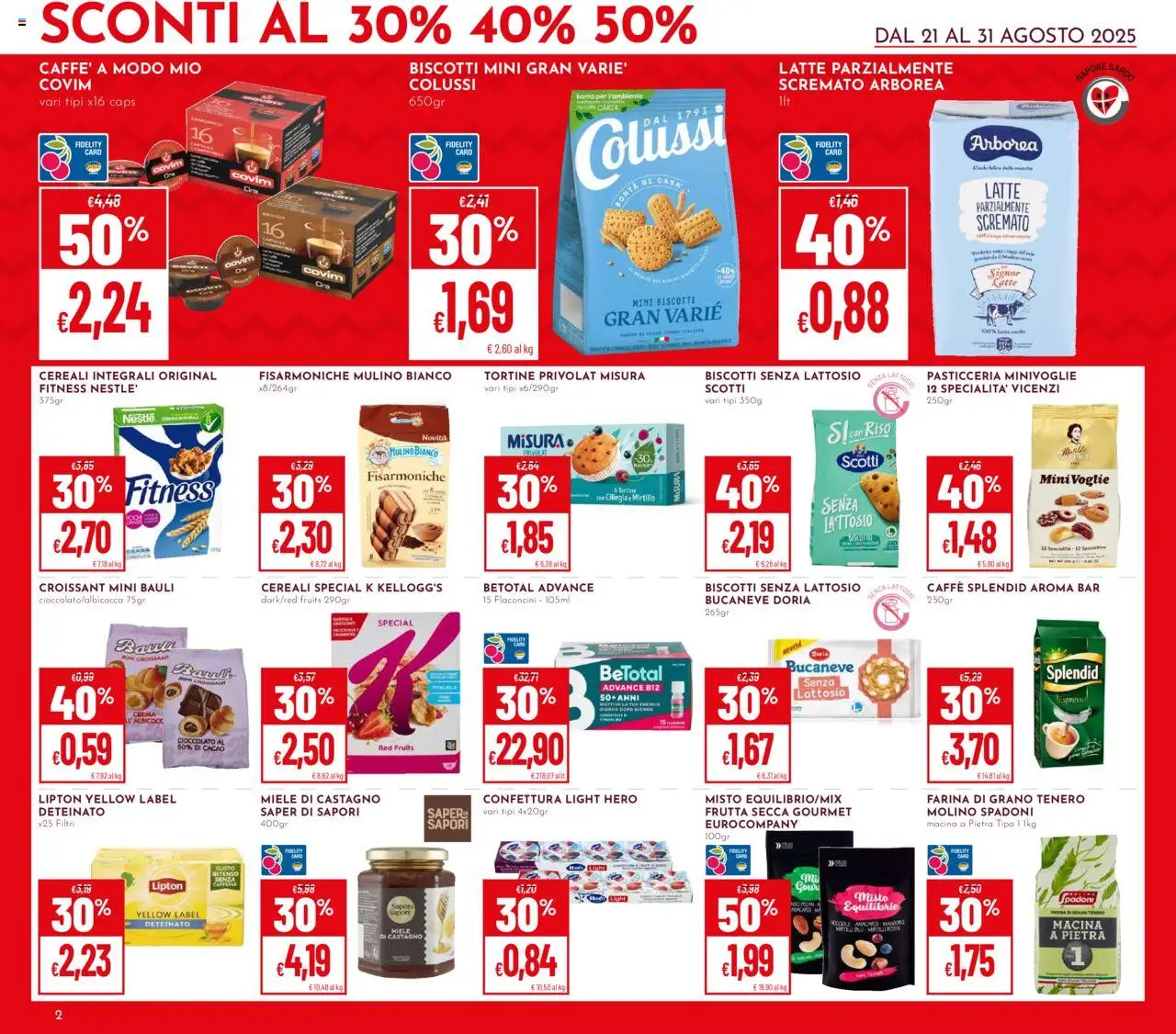 Volantino Pan del 21.08.2025 | Pagina: 2 | Prodotti: Caffè, Riso, Frutta, Latte