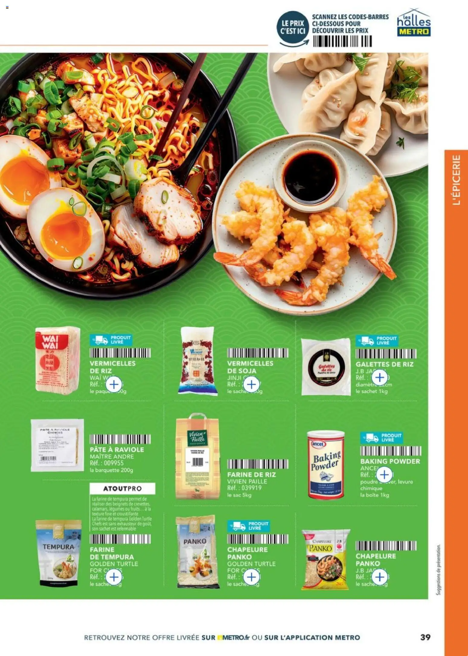 {H1} | Page: 39 | Produits: Farine, Poudre, Levure, Chapelure