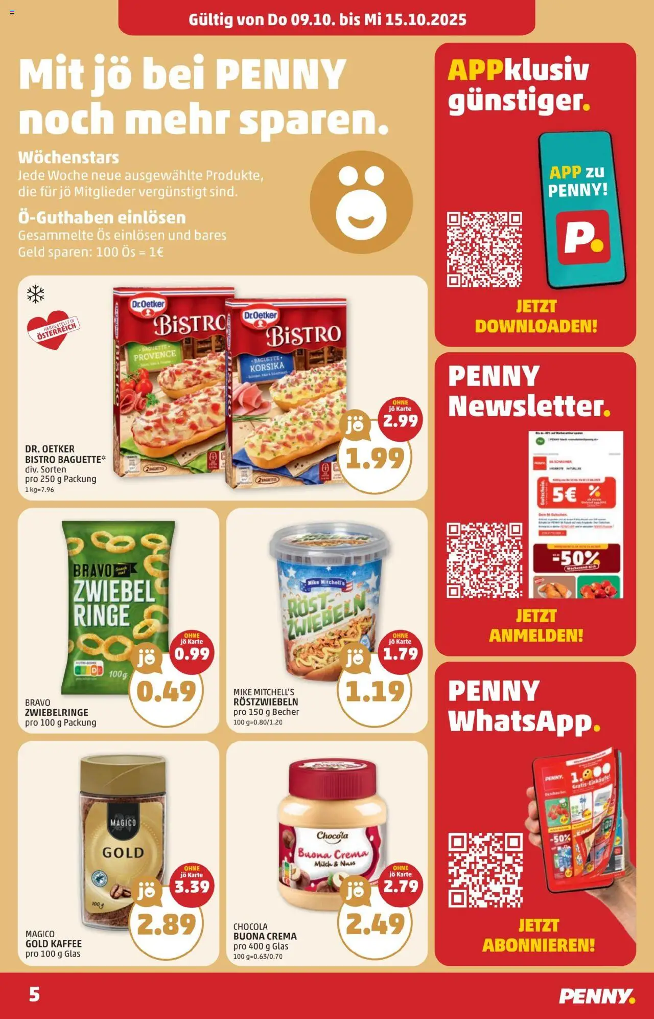 Penny Markt - Eröffnung in 8530 Deutschlandsberg gültig ab 09.10.2025 | Seite: 5 | Produkte: Zwiebeln, Jääkaappipakastin, Milch, Kaffee