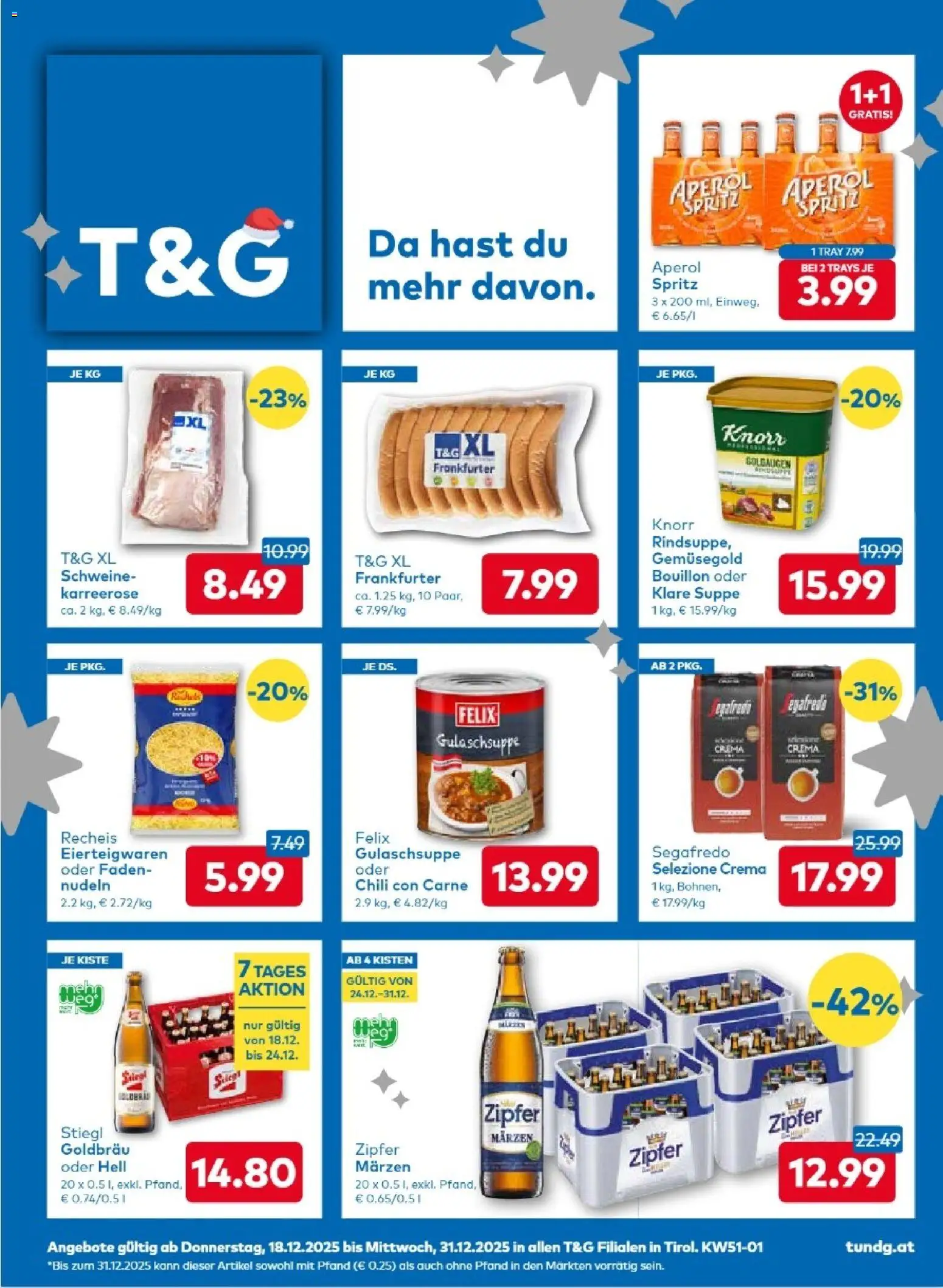 T&G - Tirol gültig ab 18.12.2025 | Seite: 1 | Produkte: Chili, Nudeln