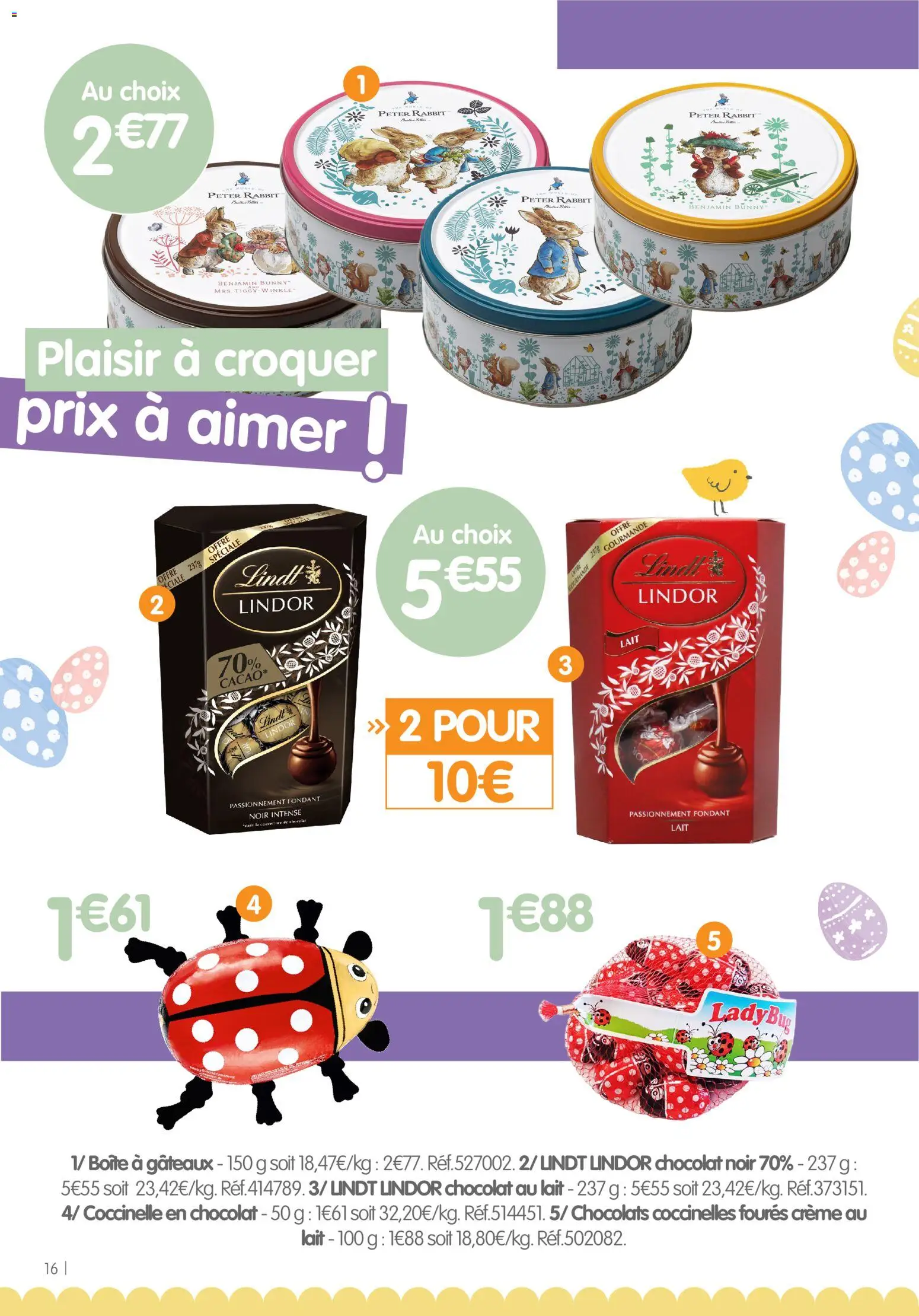 {H1} | Page: 16 | Produits: Couverture, Chocolat, Lindt, Crème