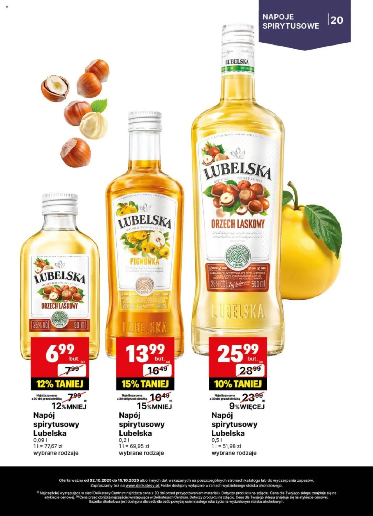 Delikatesy Centrum Gazetka - DeliBarek od 02.10.2025 | Strona: 20 | Produkty: Napoje, Delikatesy