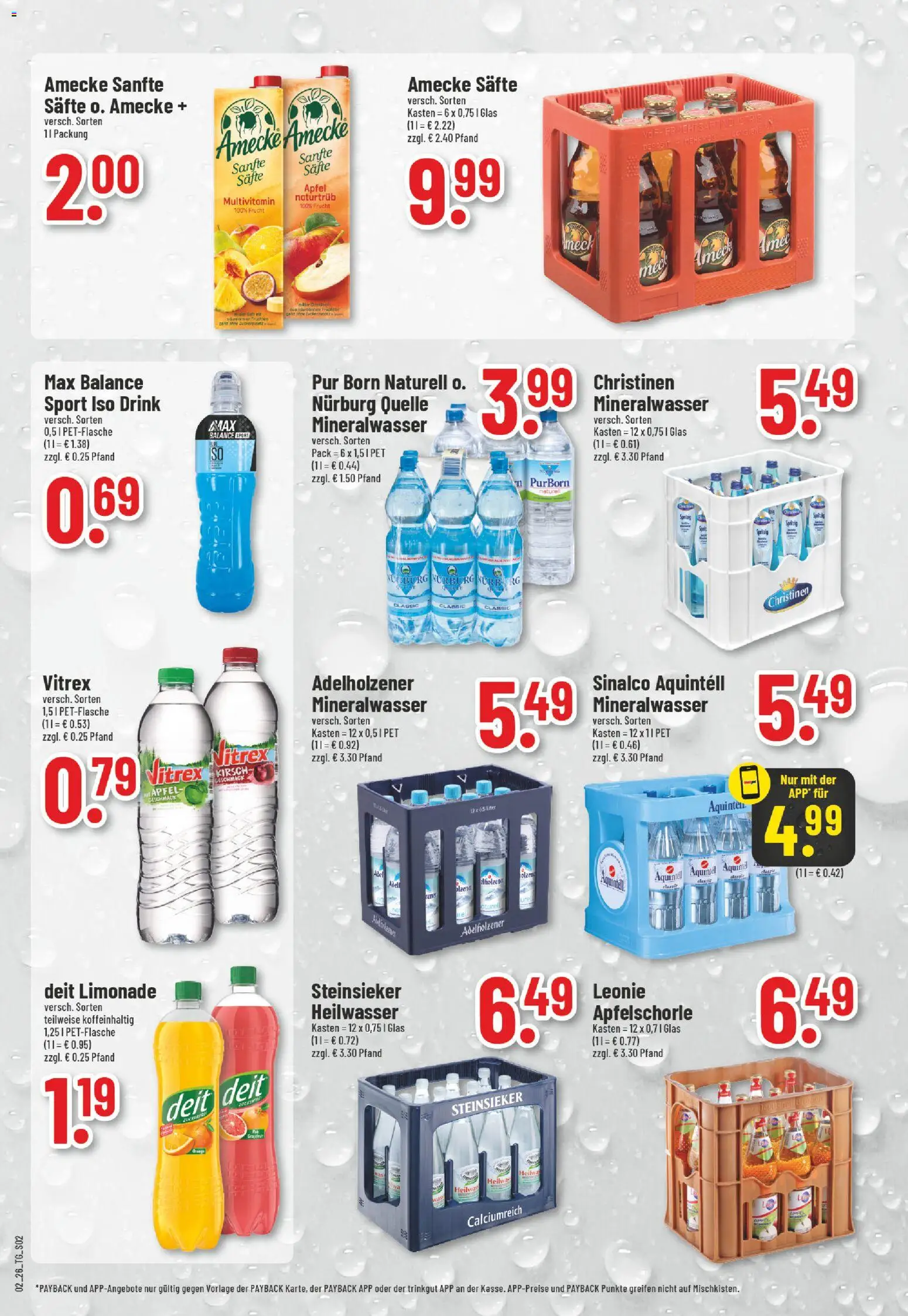 Trinkgut Prospekt – gültig ab 05.01.2026 | Seite: 2 | Produkte: Sinalco, Adelholzener, Äpfel, Mineralwasser