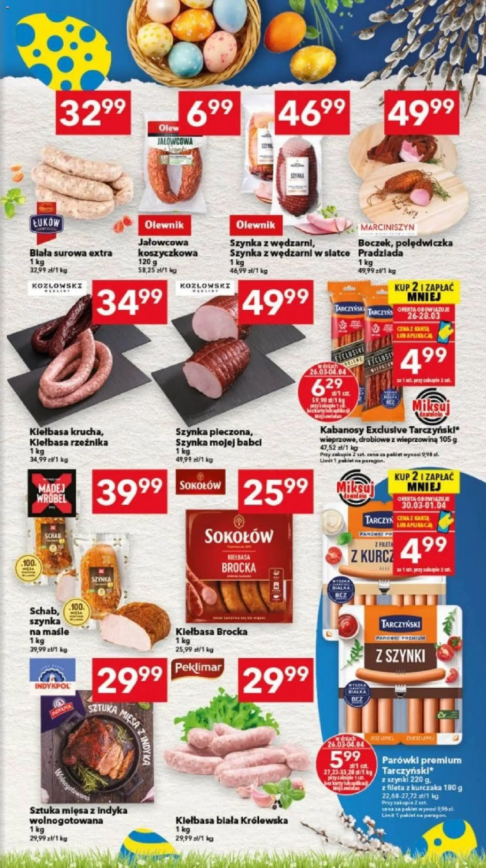 Lewiatan gazetka - Gdańsk od 26.03.2026 | Strona: 3 | Produkty: Kiełbasa, Karta, Kabanosy, Wieprzowina