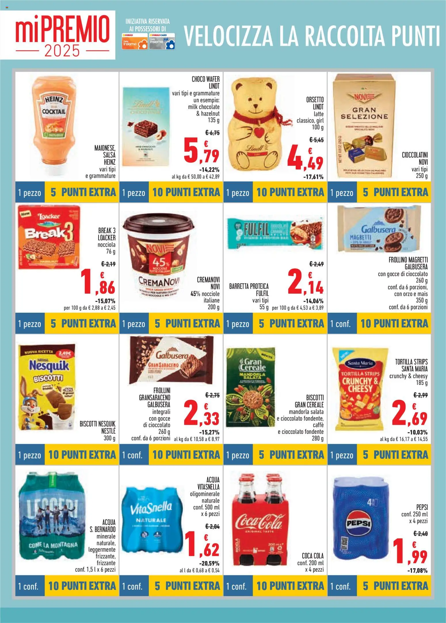 Volantino Conad del 04.12.2025 | Pagina: 10 | Prodotti: Nocciole, Acqua naturale, Cioccolatini, Coca Cola