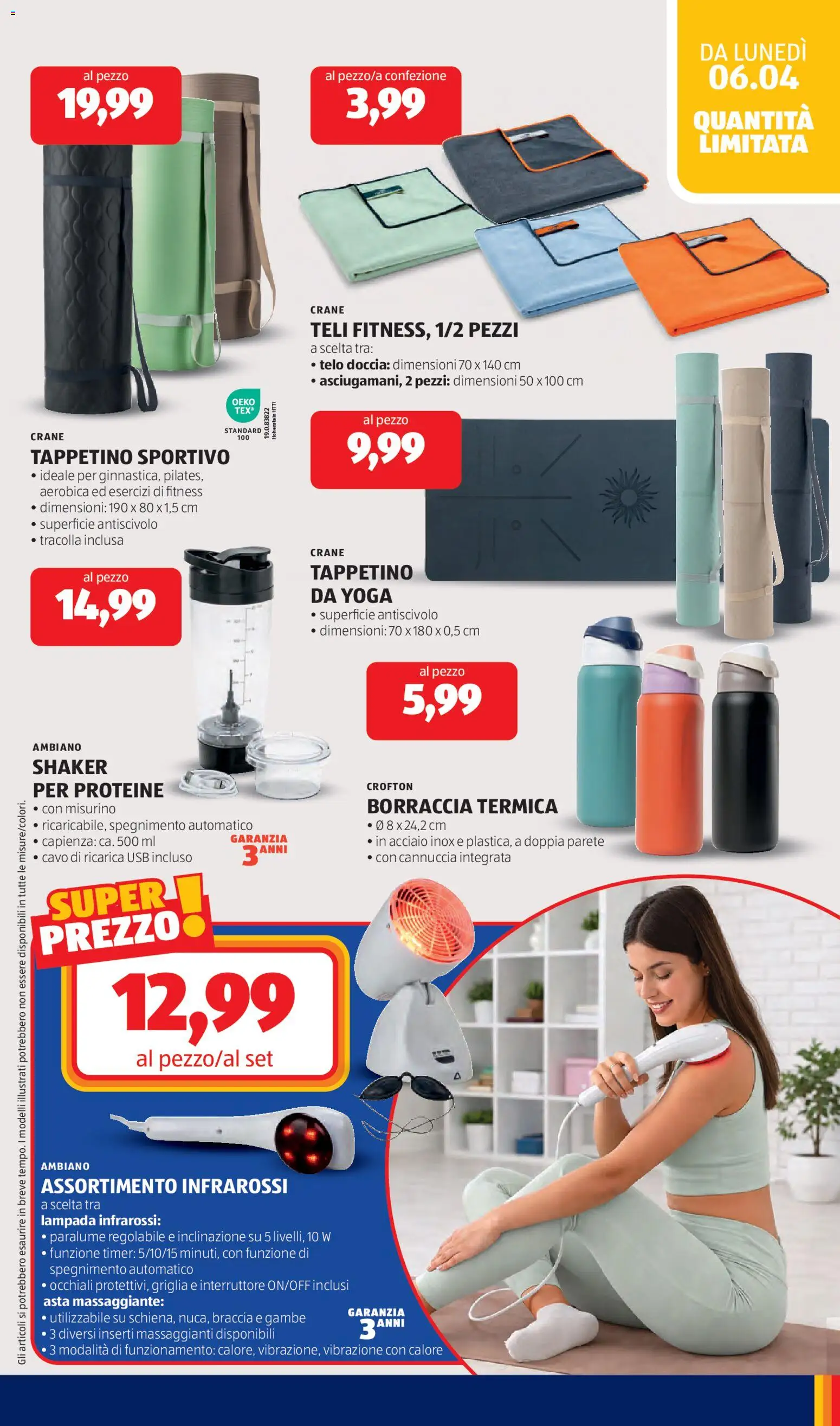 Volantino Aldi del 06.04.2026 | Pagina: 23 | Prodotti: Paralume, Cavo, USB, Lampada