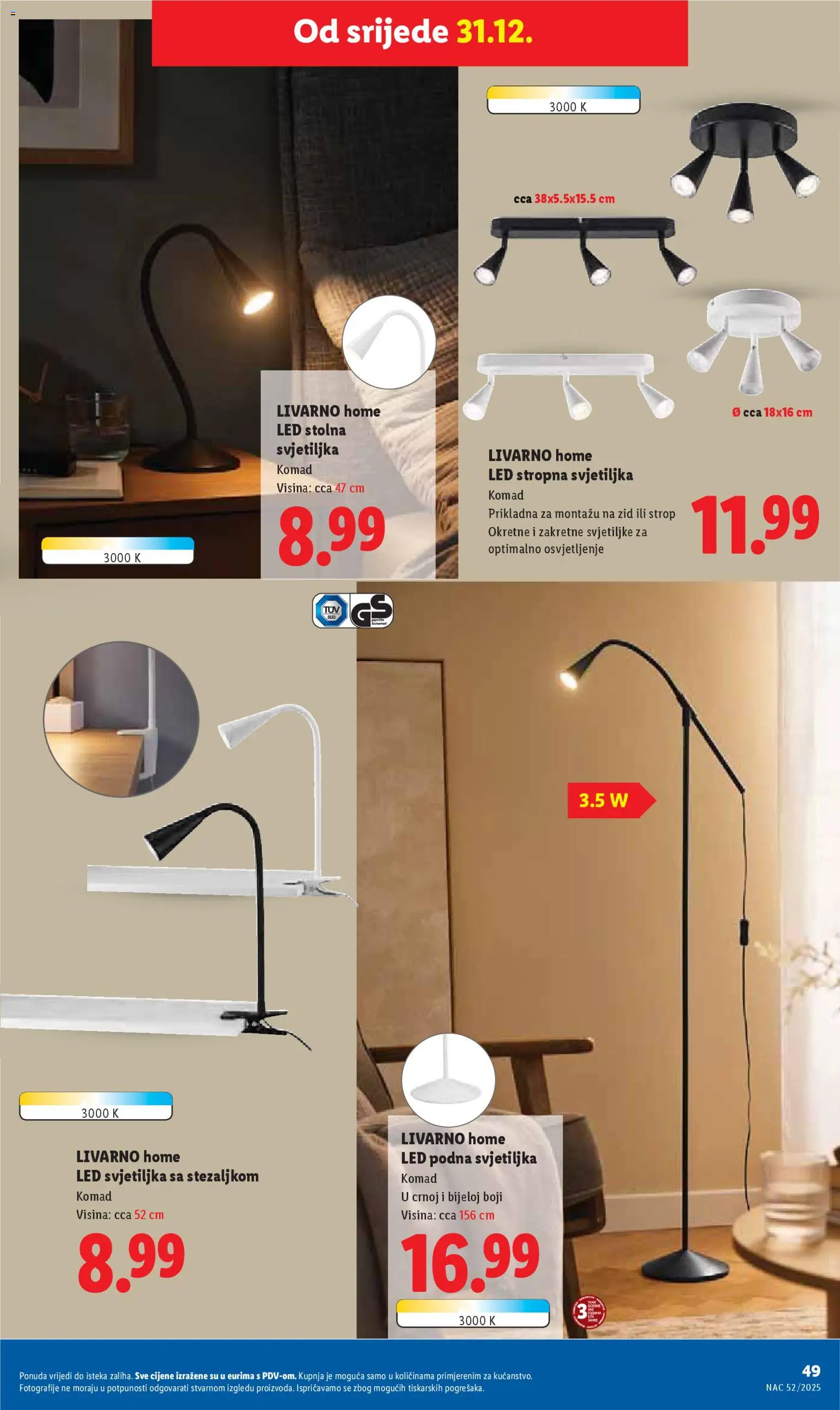 Lidl katalog | vrijedi od 27.12.2025 | Stranica: 49 | Proizvodi: Svjetiljka