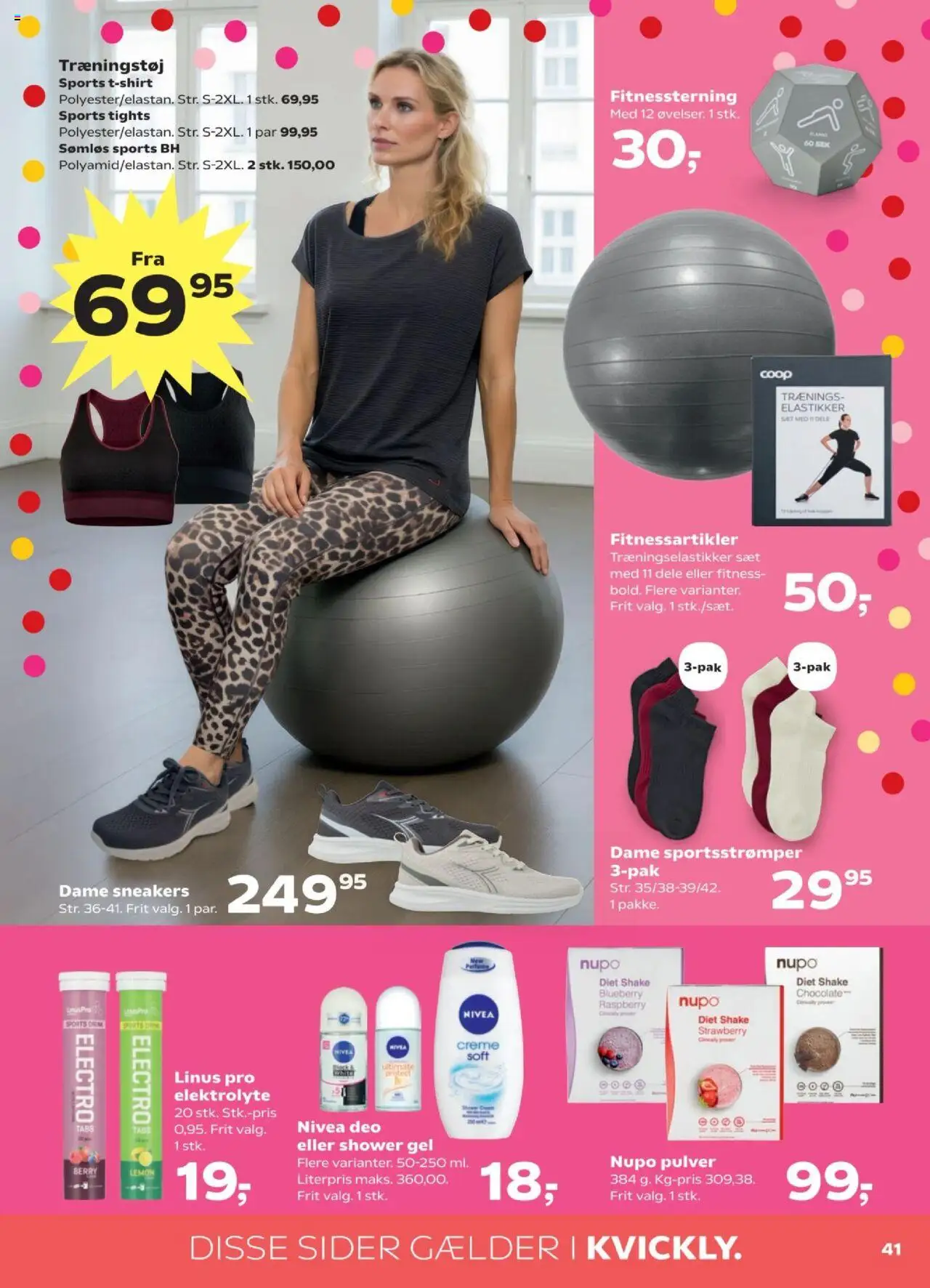 Kvickly Tilbudsavis gyldig fra 08.08.2025 | Side: 43 | Produkter: Creme, BH, Sneakers, Tights