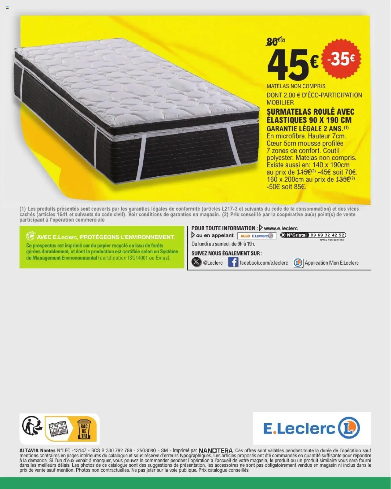  | Page: 36 | Produits: Surmatelas, Mousse, Matelas, Élastiques