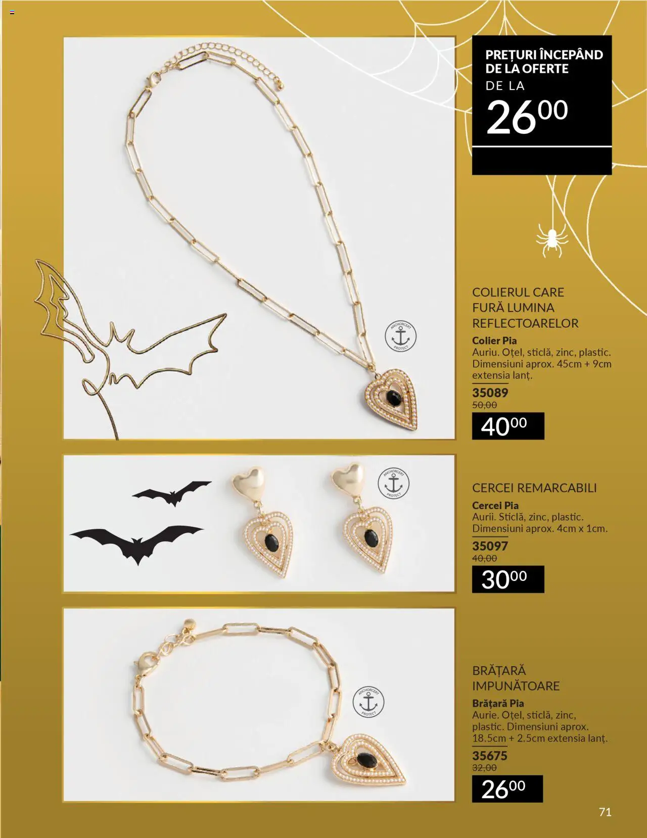 Noul catalog Avon – valabil de la 14.10.2025 | Pagină: 71 | Produse: Tavuk suyu, Cercei, Colier, Brățară