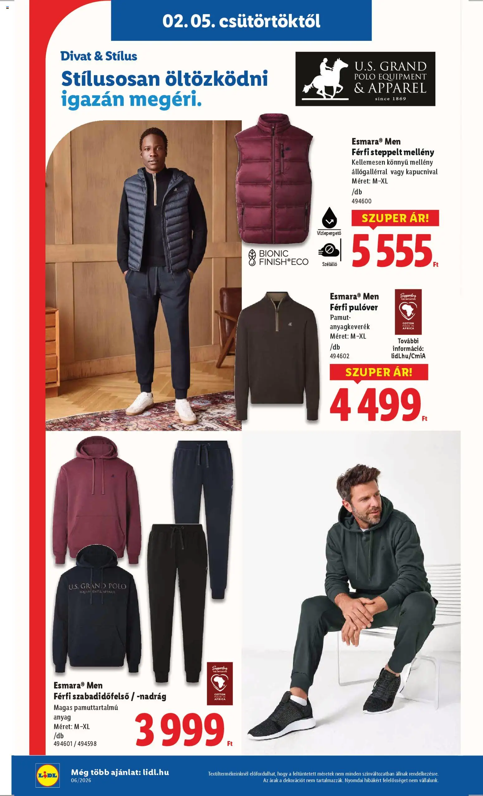 Lidl akciós ujság - amely érvényes a következő dátumtól: 05.02.2026 | Oldal: 38 | Termékek: Pulóver, Mellény, Nadrág